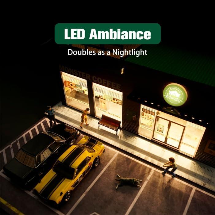 Estuche de exhibición ZAWALUD para autos 1:64 con LED