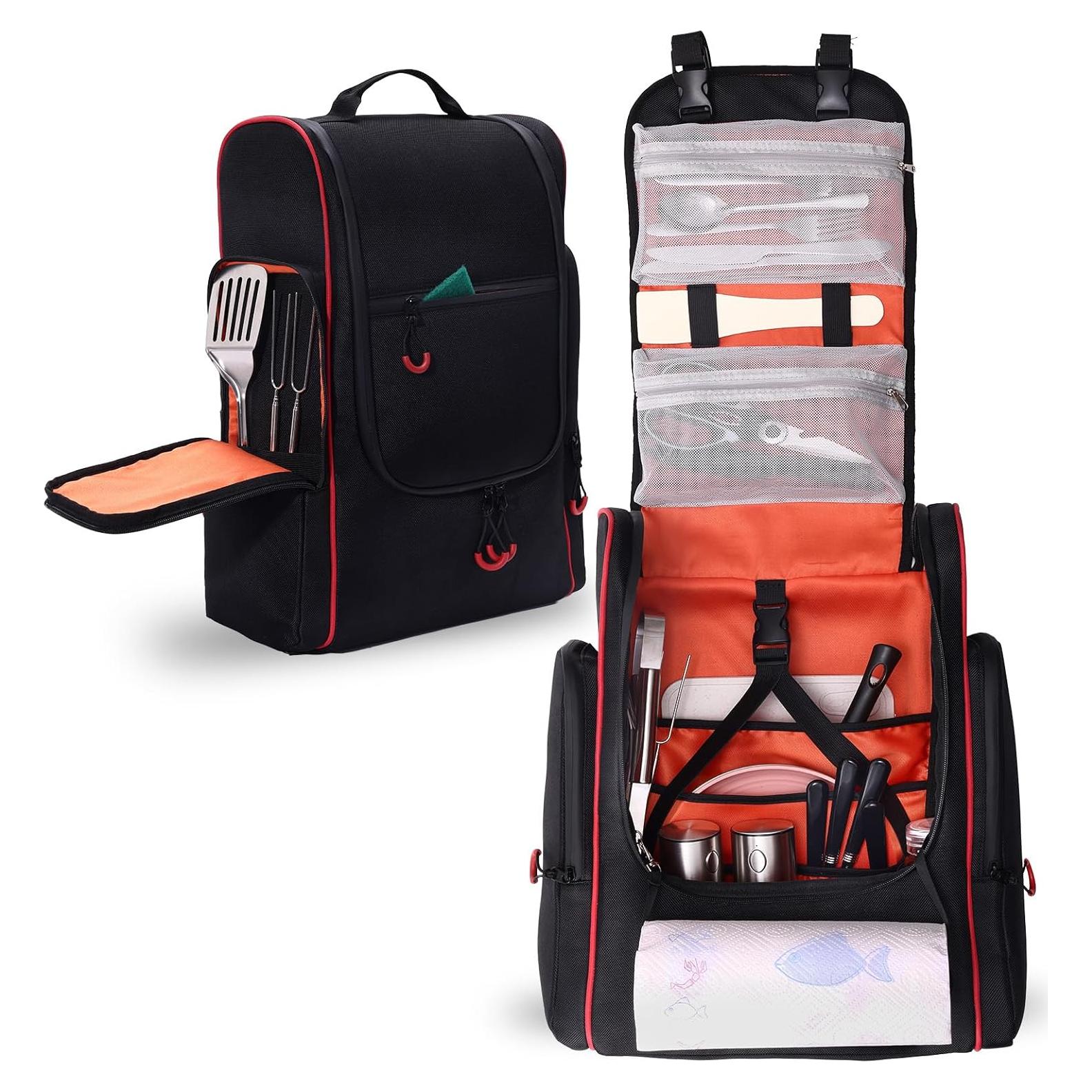 Organizador de Camping GHWMYD Mochila Grande para Utensilios