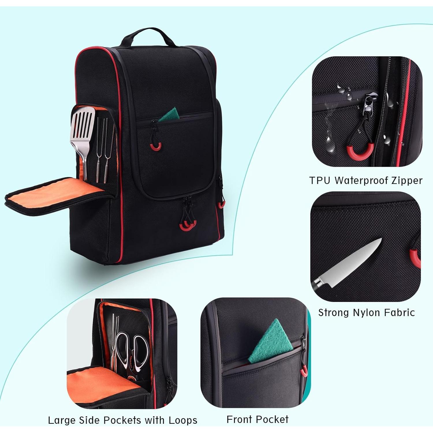 Organizador de Camping GHWMYD Mochila Grande para Utensilios