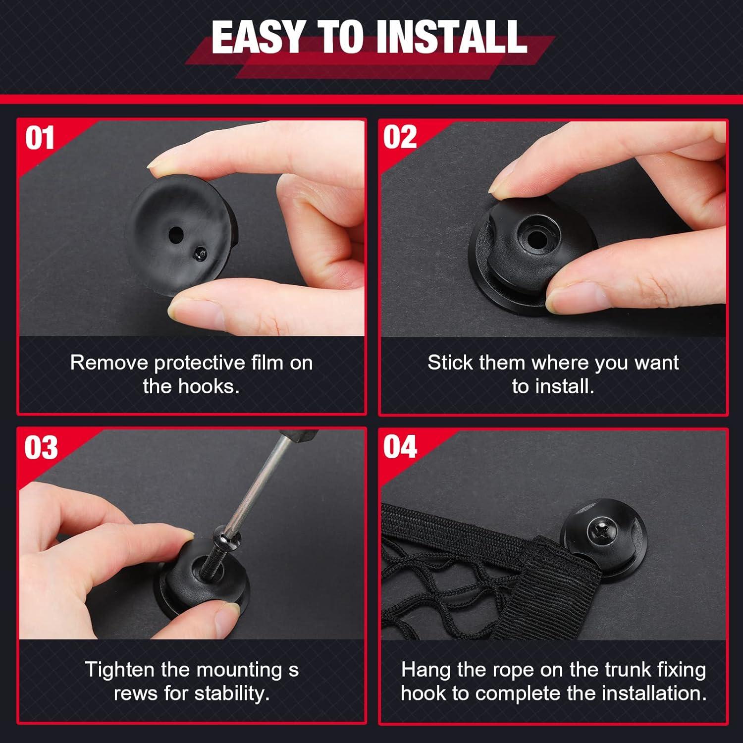 Red de Carga Tuanse 4 Pcs Estirable para Coche y Barco