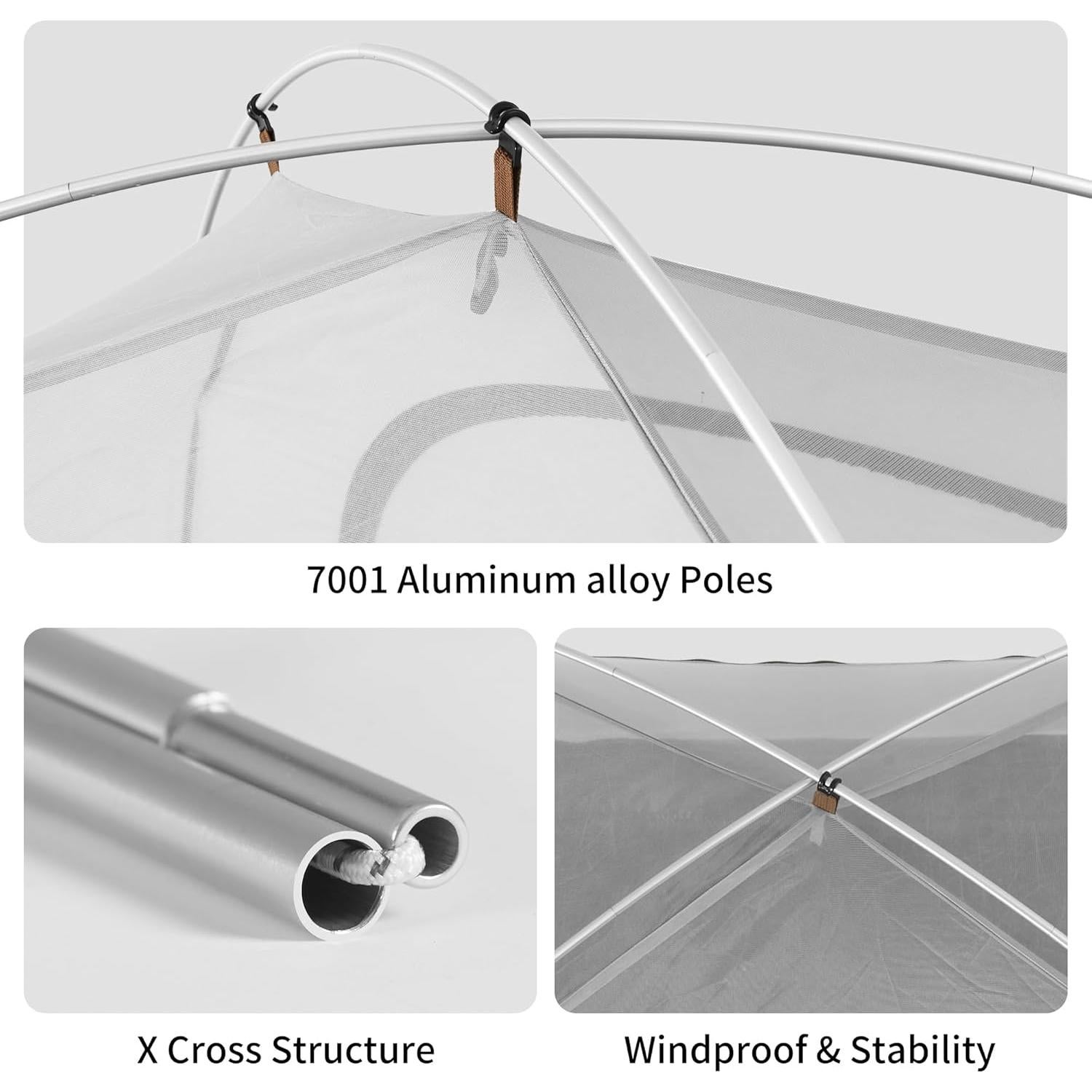 Tienda de Camping Naturehike para 3 Personas Impermeable