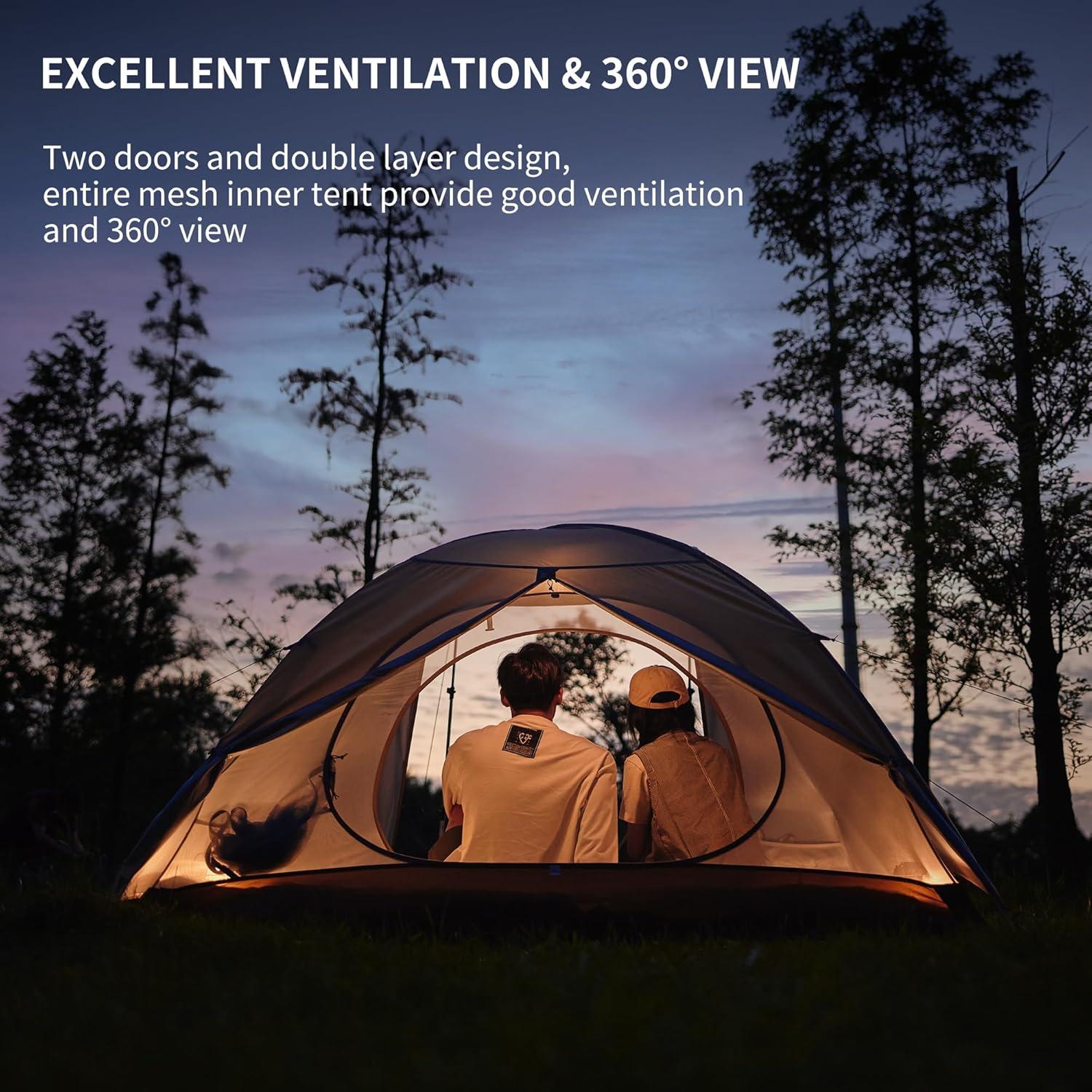 Tienda de Camping Naturehike para 3 Personas Impermeable