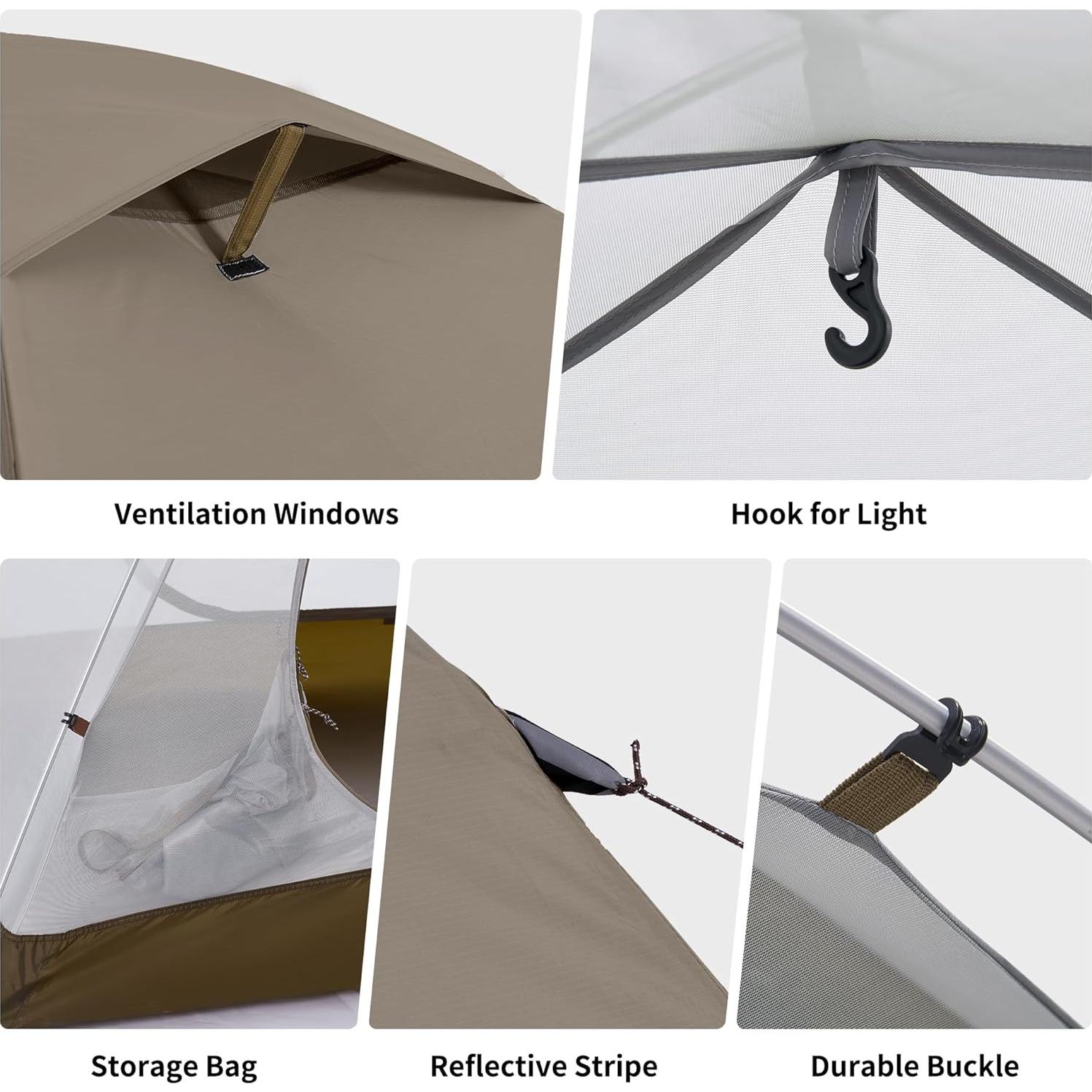 Tienda de Camping Naturehike para 3 Personas Impermeable