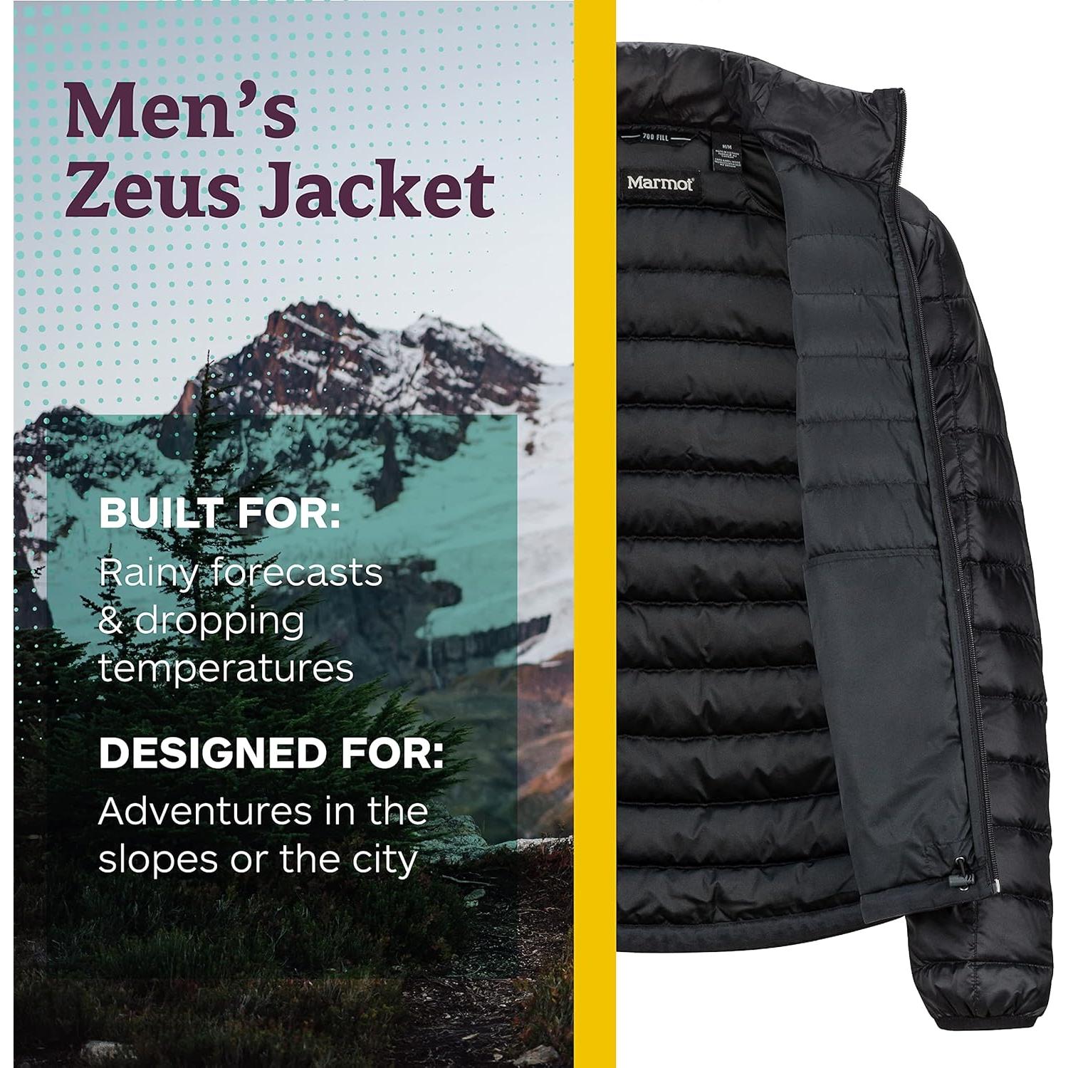 Chaqueta de Hombre Marmot Zeus - Aislante 800, Impermeable, Ligera
