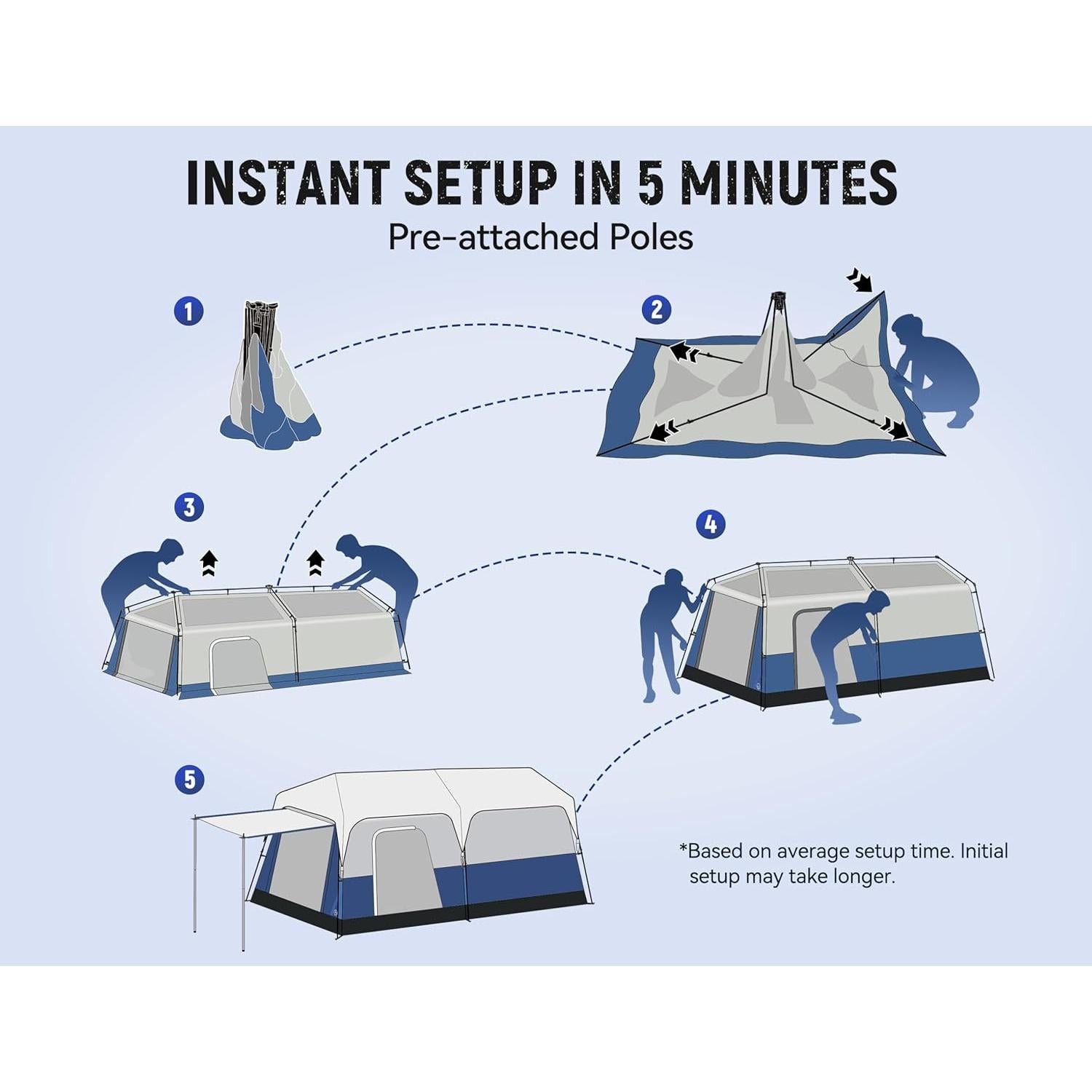 Carpa de Camping Instantánea Vibemo VB-CT01 para 10 Personas