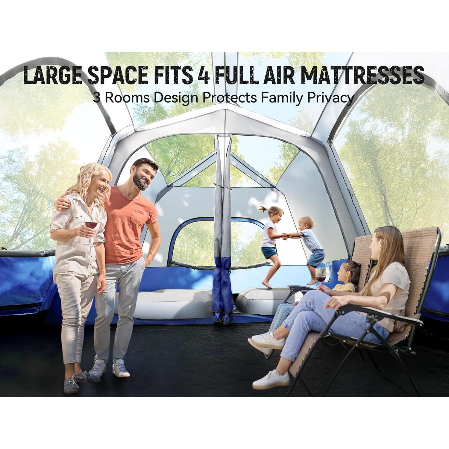 Carpa de Camping Instantánea Vibemo VB-CT01 para 10 Personas