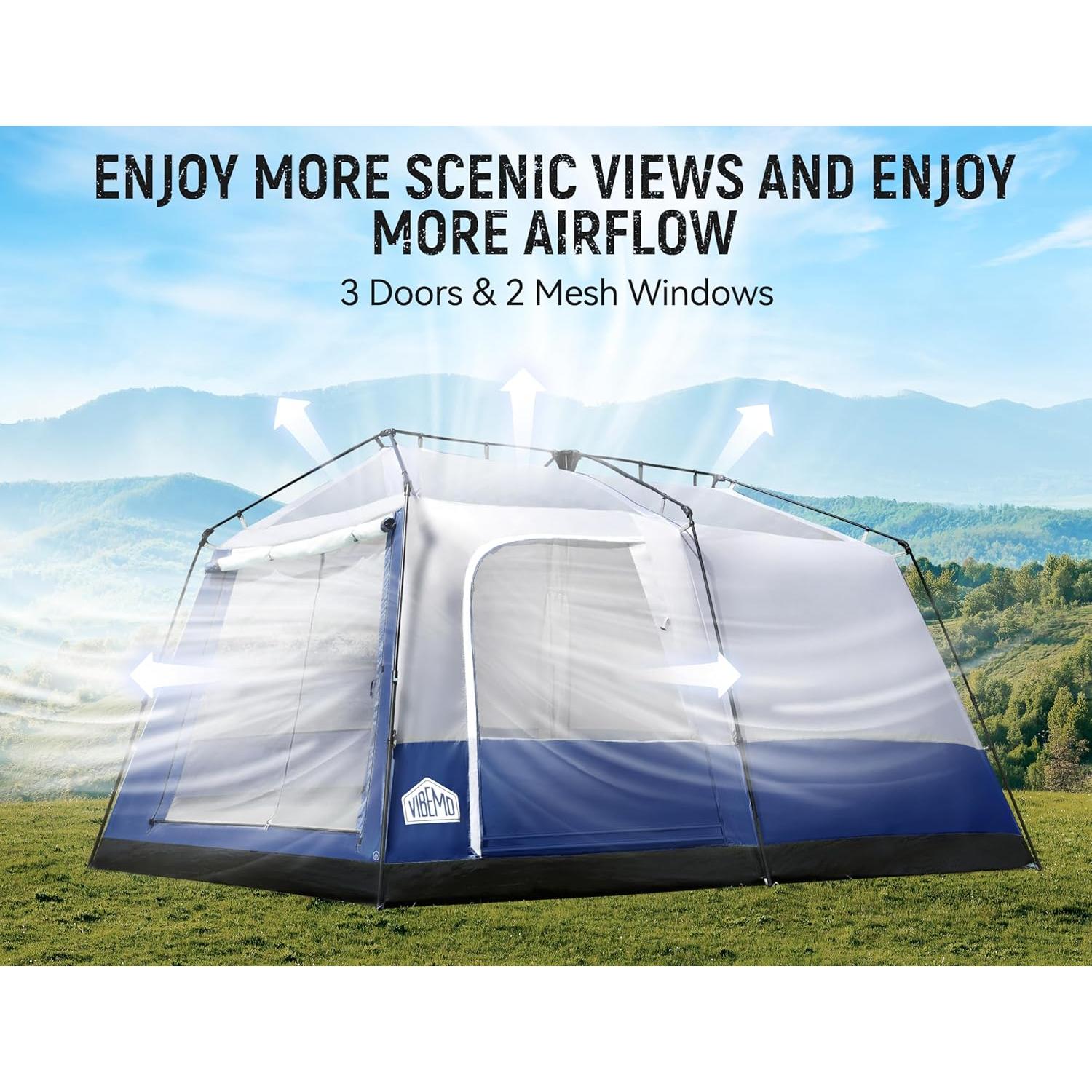 Carpa de Camping Instantánea Vibemo VB-CT01 para 10 Personas