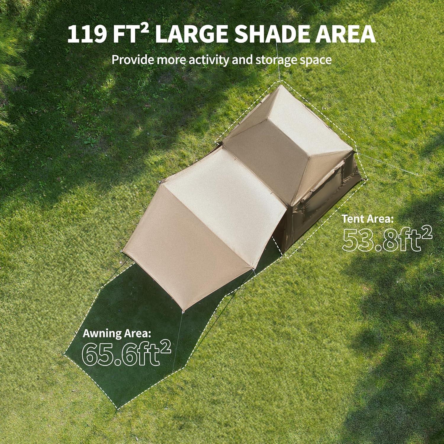 Tienda de Camping Naturehike Village 5.0 Blackout para 4 Personas