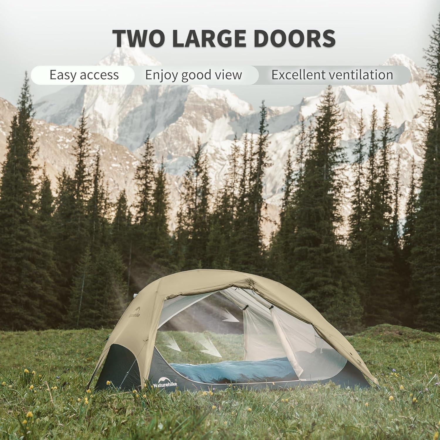 Star River UL 2 Person Backpacking Tent, Double Layer Waterproof Two Person Tents, Lightweight Backpacking Cycling 2 Person Tent