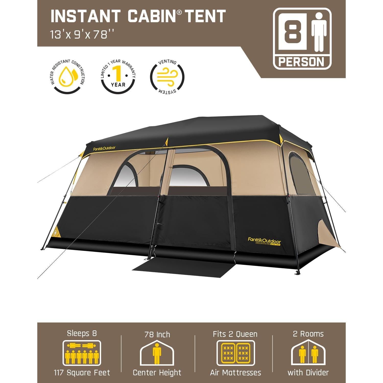 Carpa Instantánea FanttikOutdoor Zeta C6 Pro Max 6-12 Personas