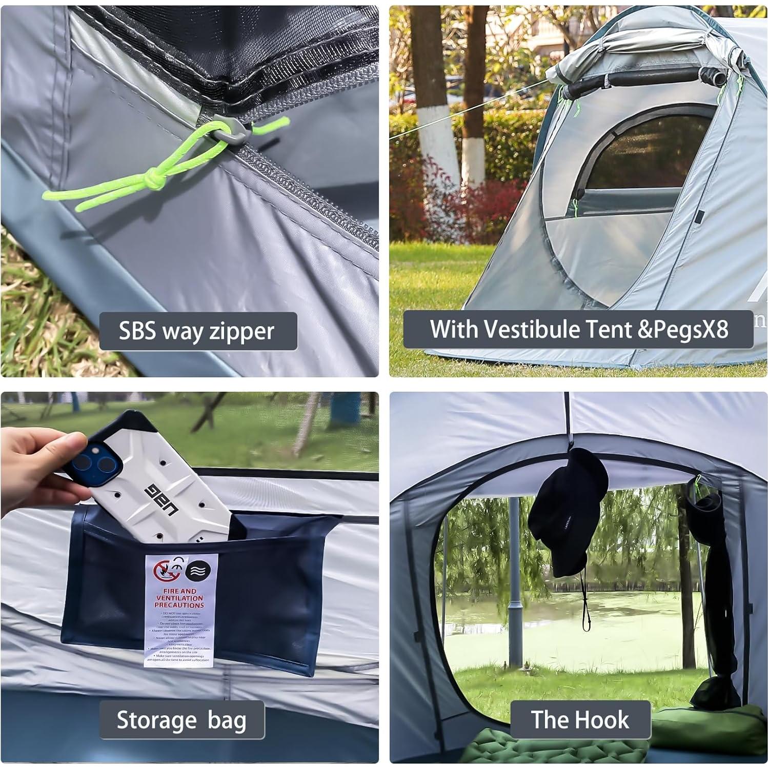 Carpa Pop Up Londtren 2 Personas Impermeable Fácil Montaje