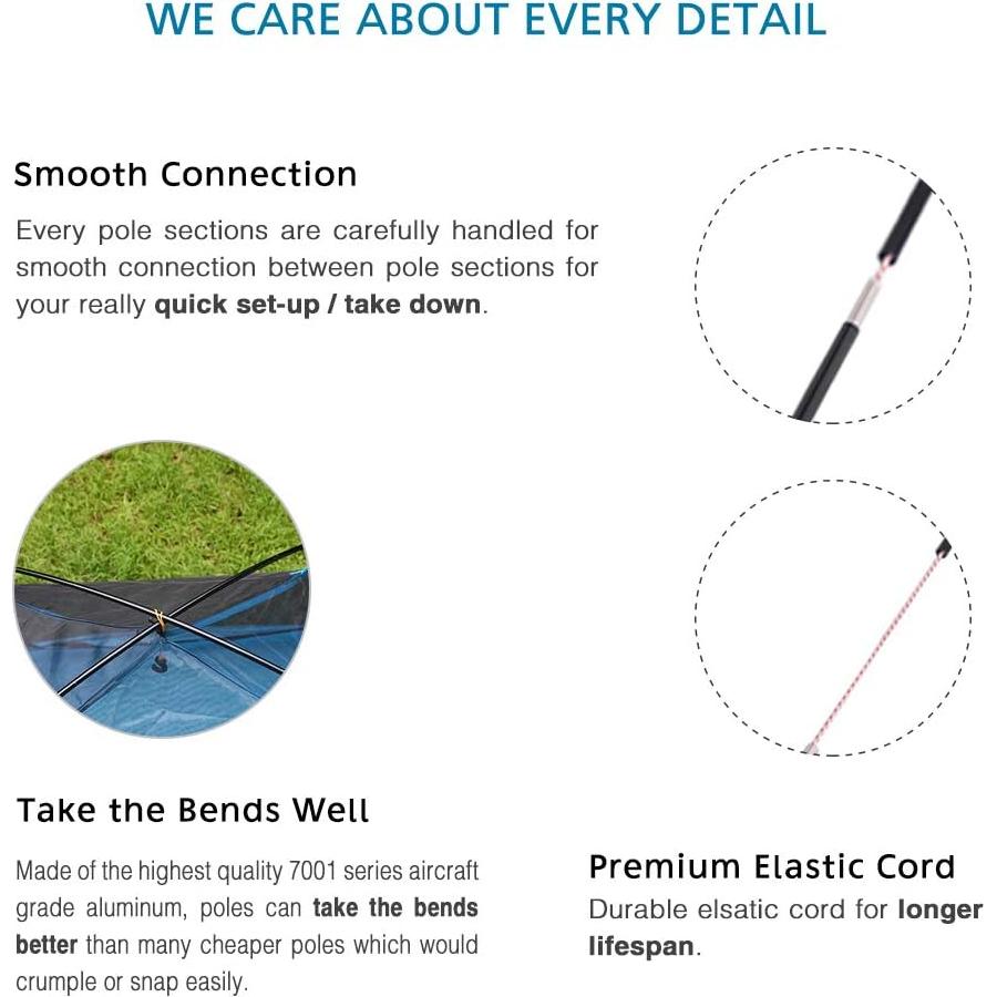 Postes de Reemplazo para Tienda BRILLIANCE4U 3.66m Aluminio