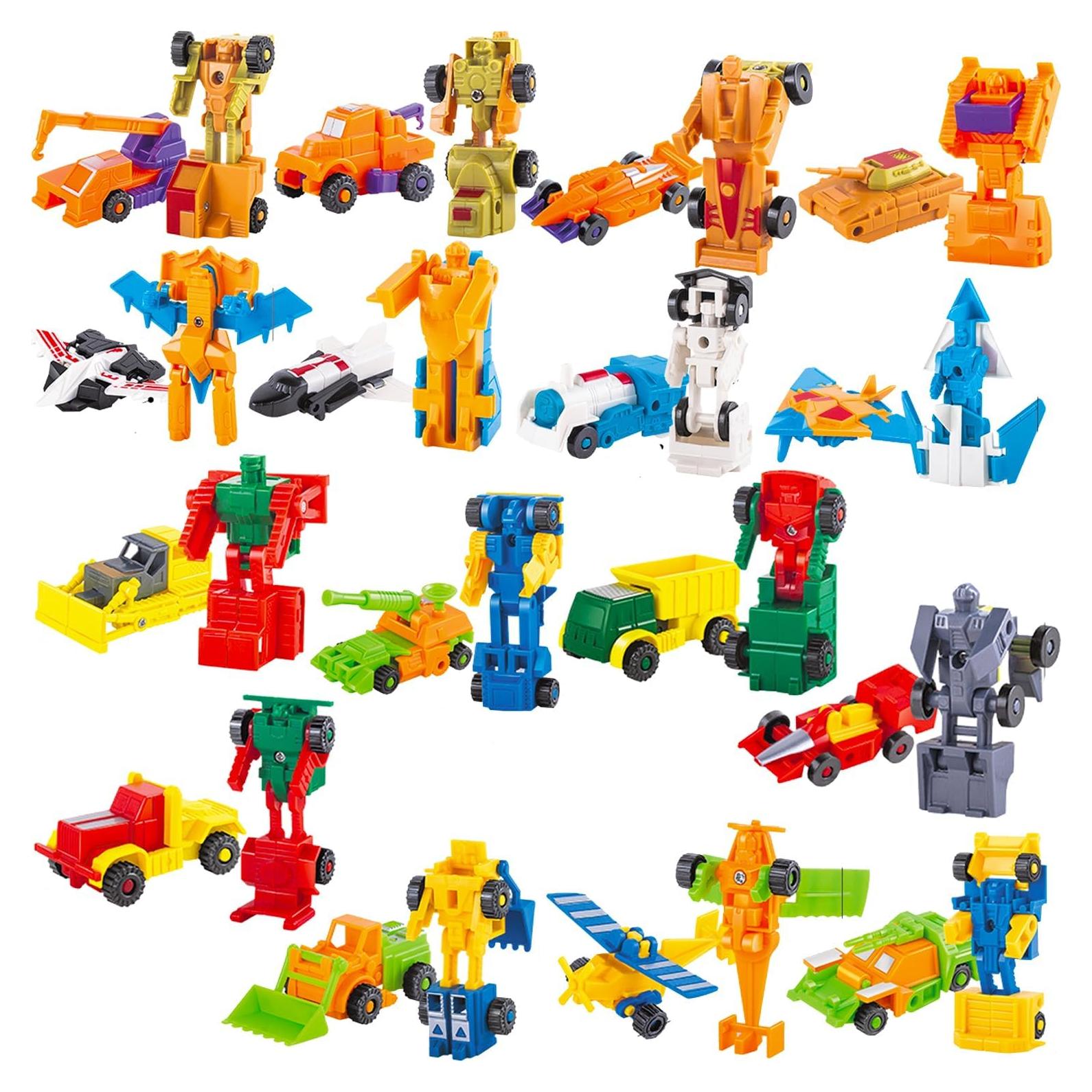 Set de 16 Coches Mini Robots Transformables CTRLZS