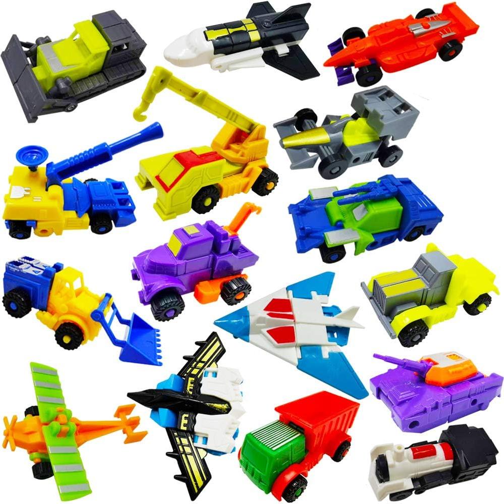 Set de 16 Coches Mini Robots Transformables CTRLZS