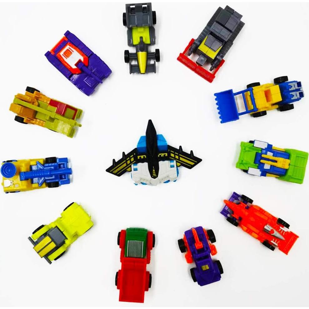 Set de 16 Coches Mini Robots Transformables CTRLZS
