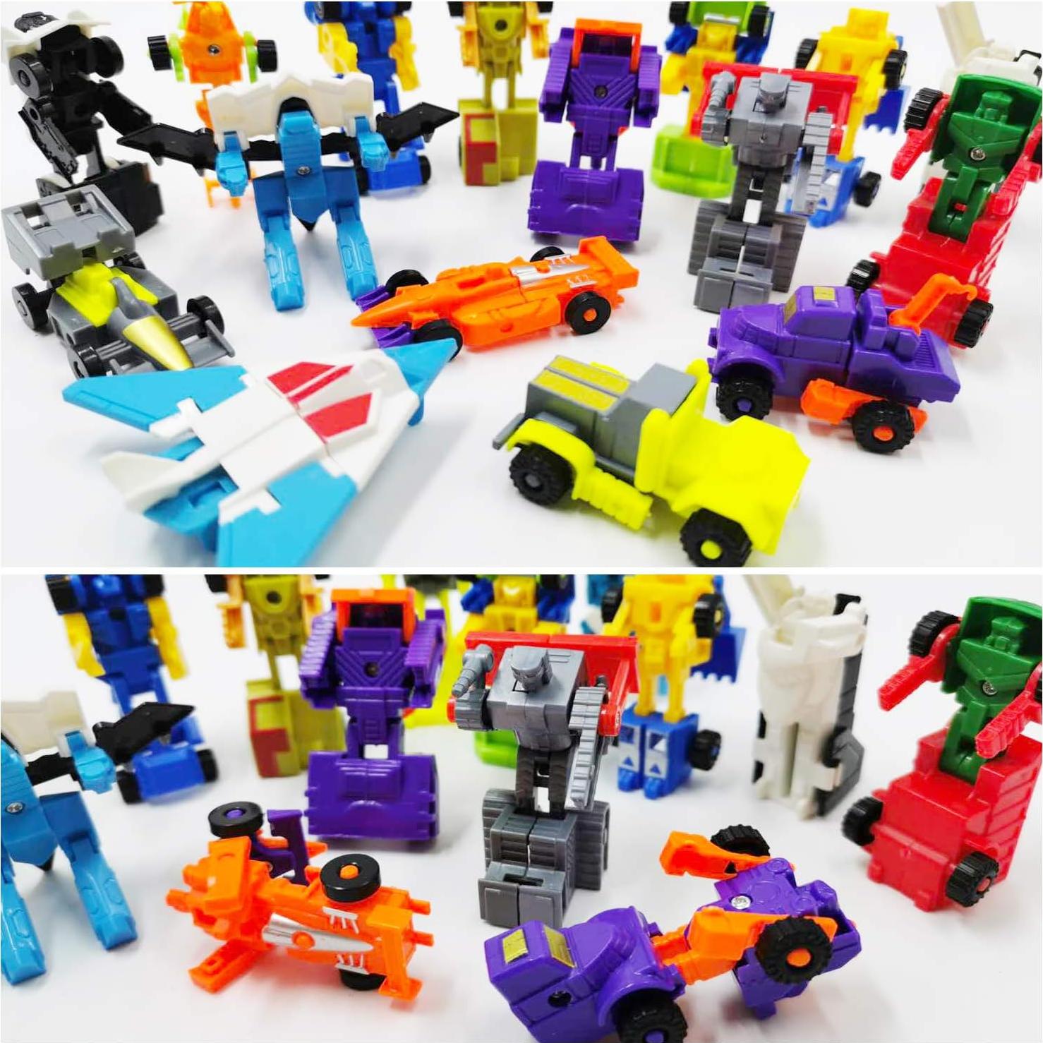 Set de 16 Coches Mini Robots Transformables CTRLZS