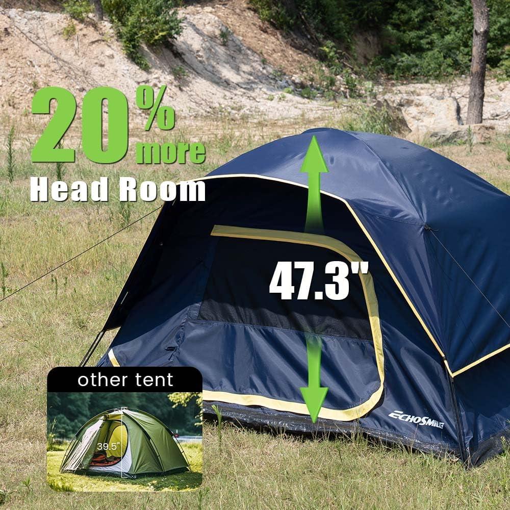 Carpa de Camping EchoSmile para 2 Personas - Impermeable y Ligera