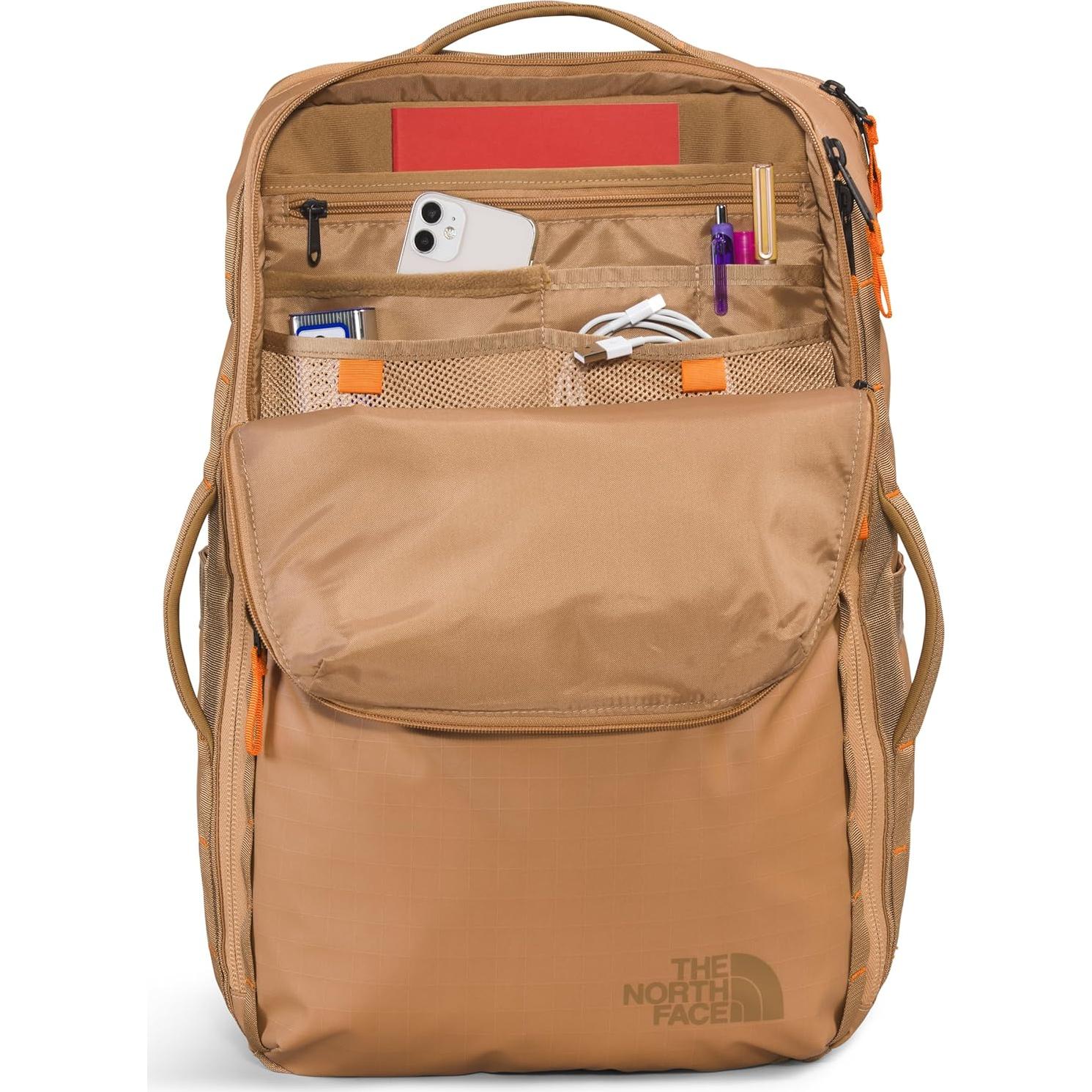 THE NORTH FACE Base Camp Voyager Travel Pack, Almond Butter/Utility Brown/Mandarin, One Size