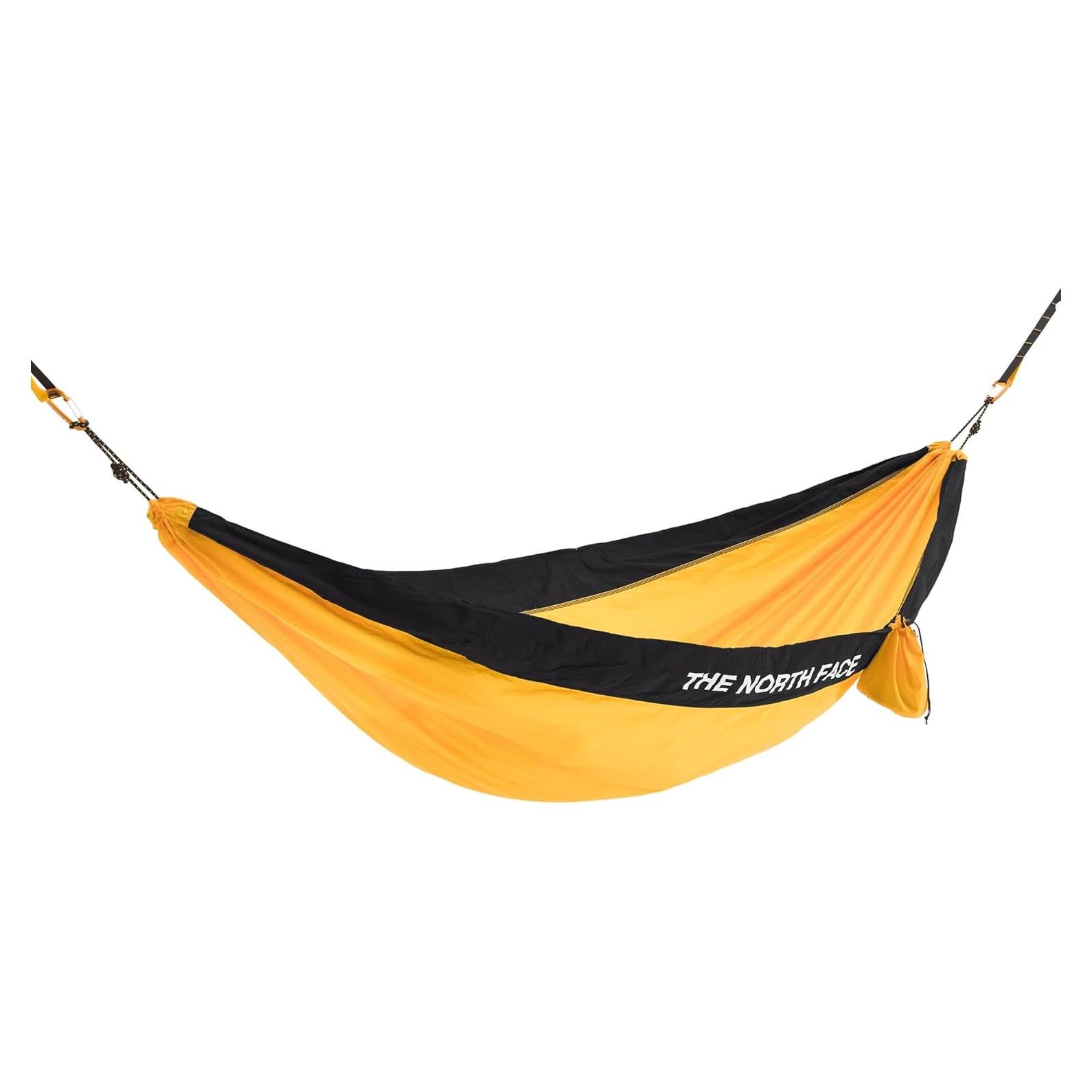 Wawona Camp Hammock | Includes Carabiners & Tree Straps for Easy Setup, Storage Bag Doubles as Pocket, Light & Packable, Summit Gold/TNF Black, One Size