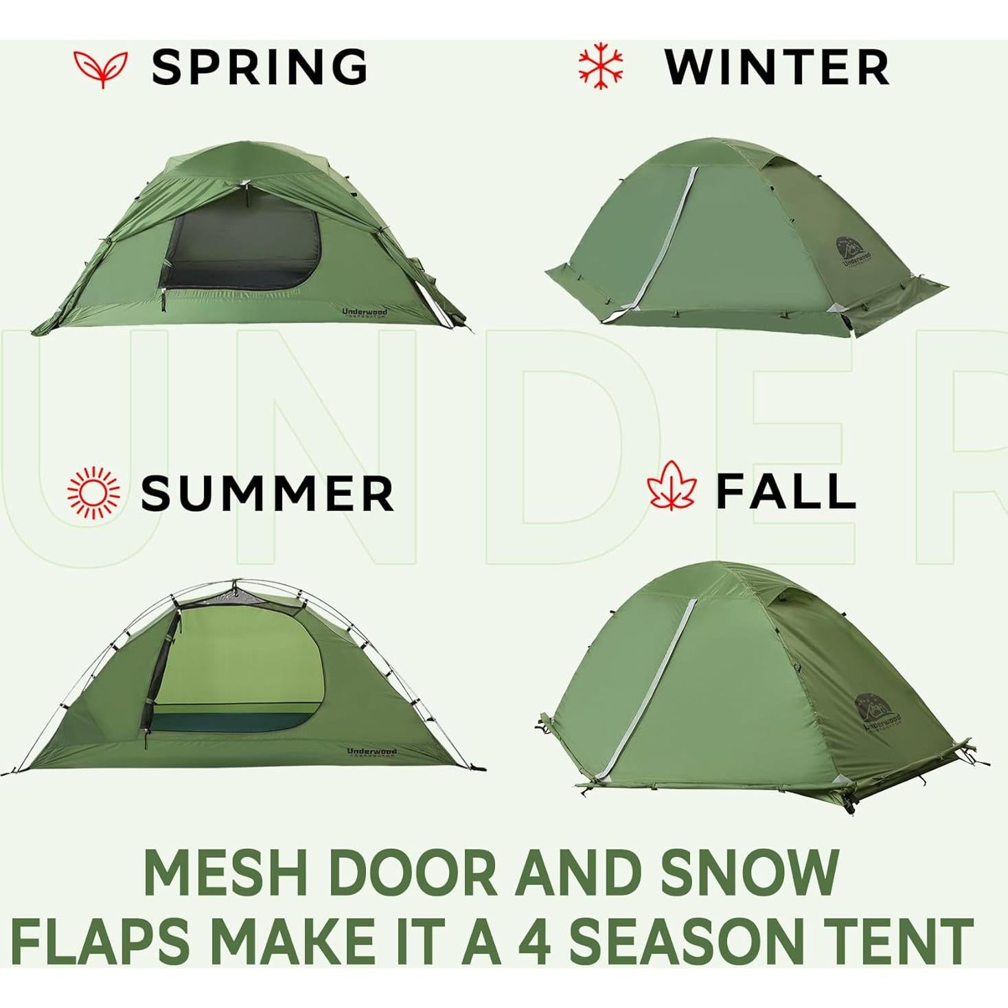 Tienda de Camping 1 Persona Underwood UA0601201900B Impermeable