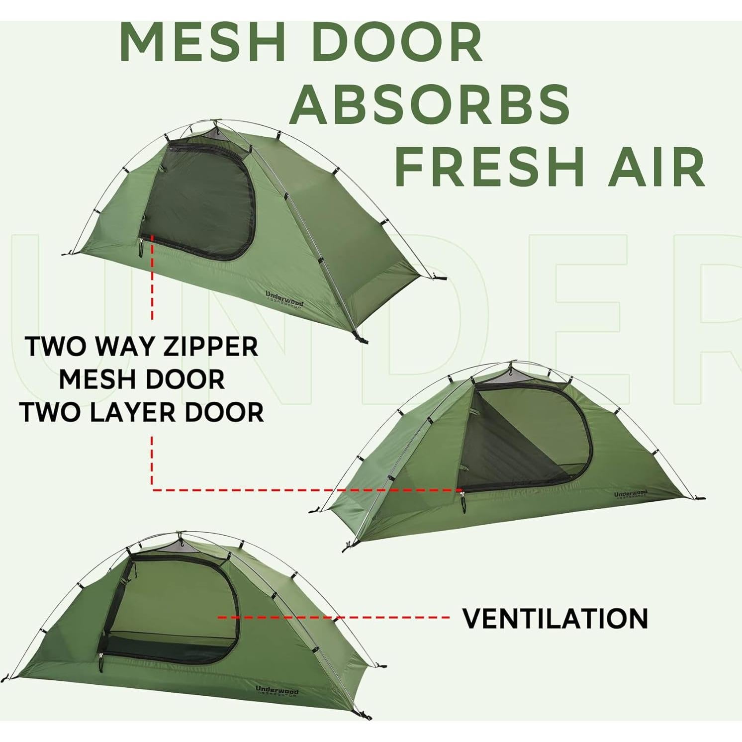 Tienda de Camping 1 Persona Underwood UA0601201900B Impermeable