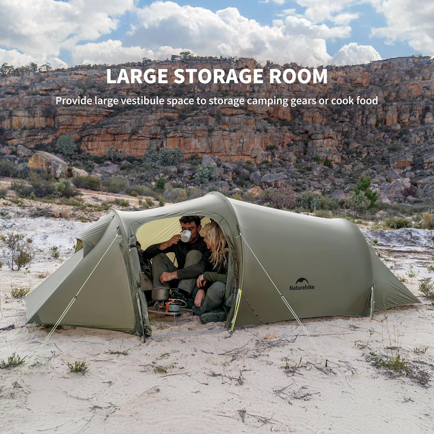 Carpa de Túnel Naturehike Opalus para 2 Personas Impermeable