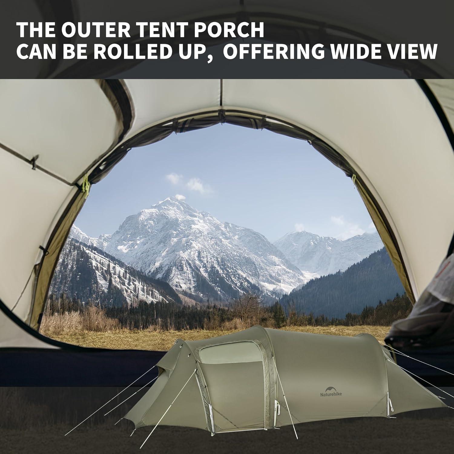 Carpa de Túnel Naturehike Opalus para 2 Personas Impermeable