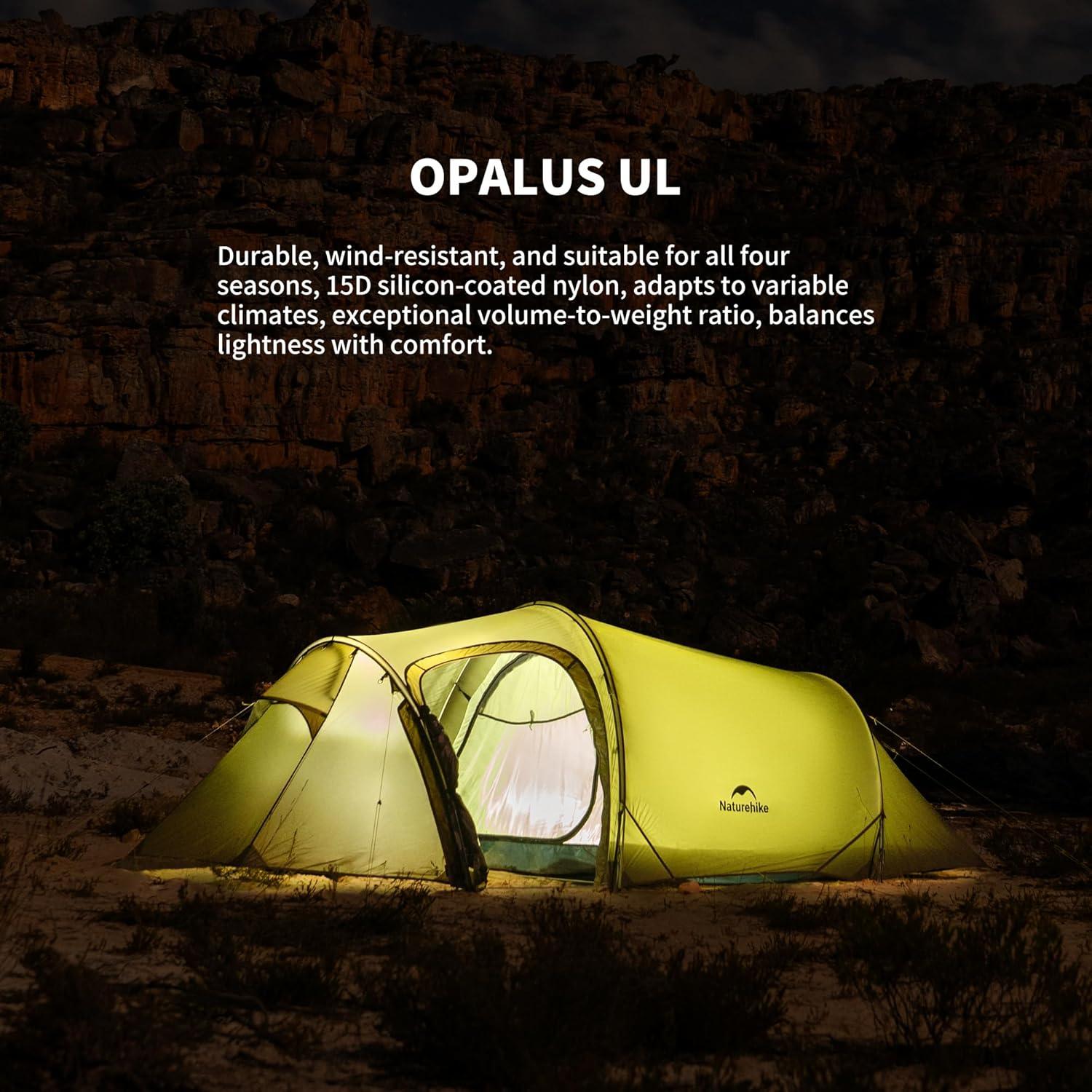 Carpa de Túnel Naturehike Opalus para 2 Personas Impermeable