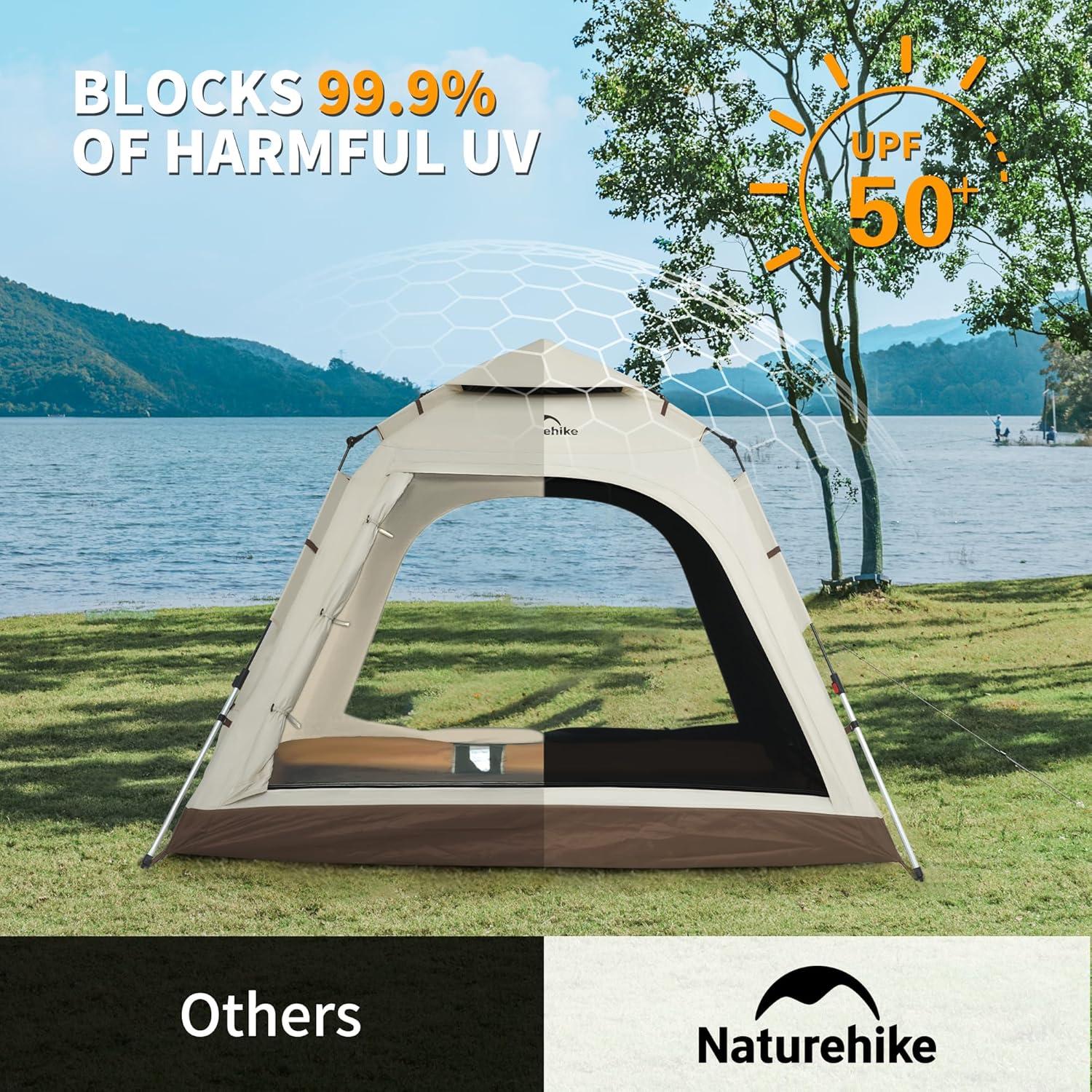 Tienda de campaña Naturehike Ango 3-4 personas impermeable