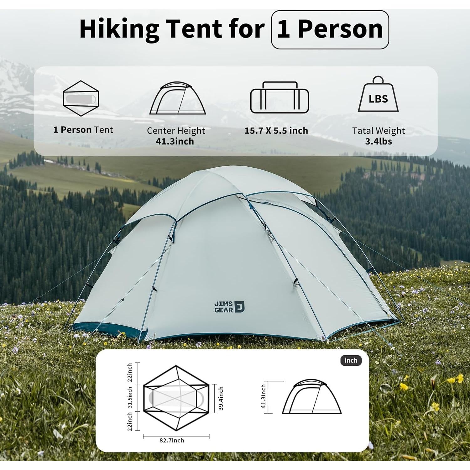 Naturehike Yakou Carpa Ultraligera 1-2 Personas Impermeable