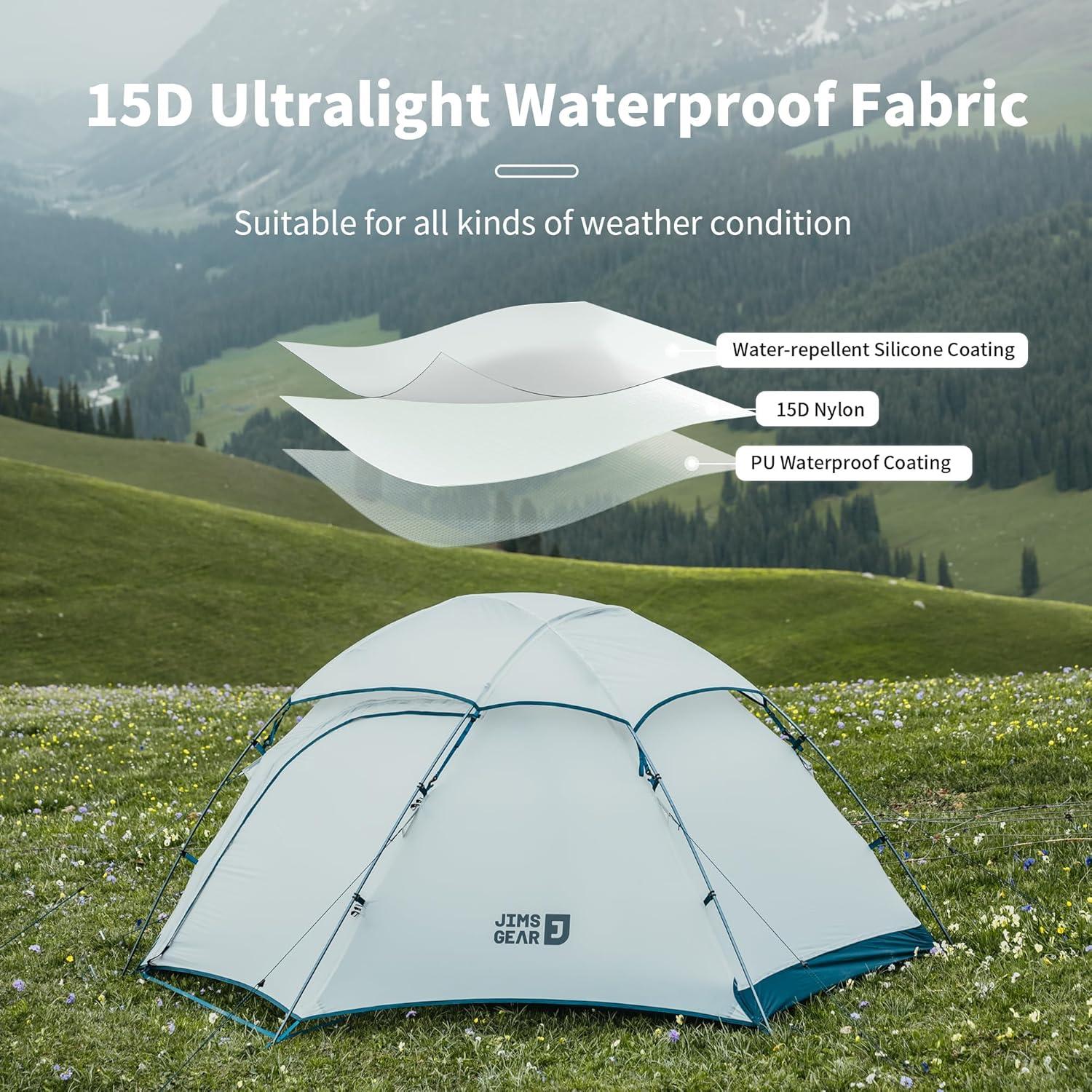 Naturehike Yakou Carpa Ultraligera 1-2 Personas Impermeable