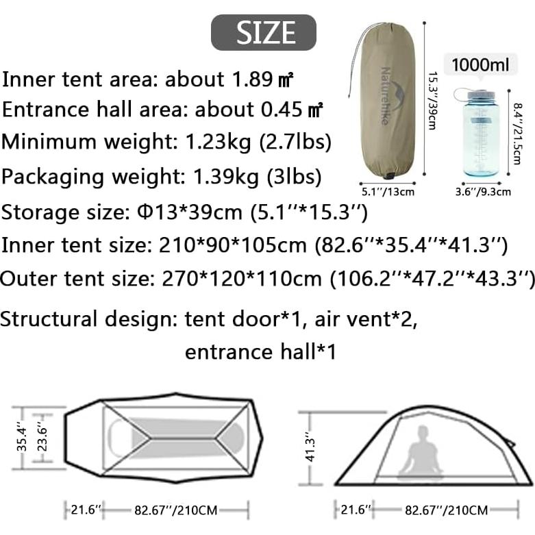 Tienda Ultraligera Windhike Cloud Up Pro 1 Persona 1.23kg