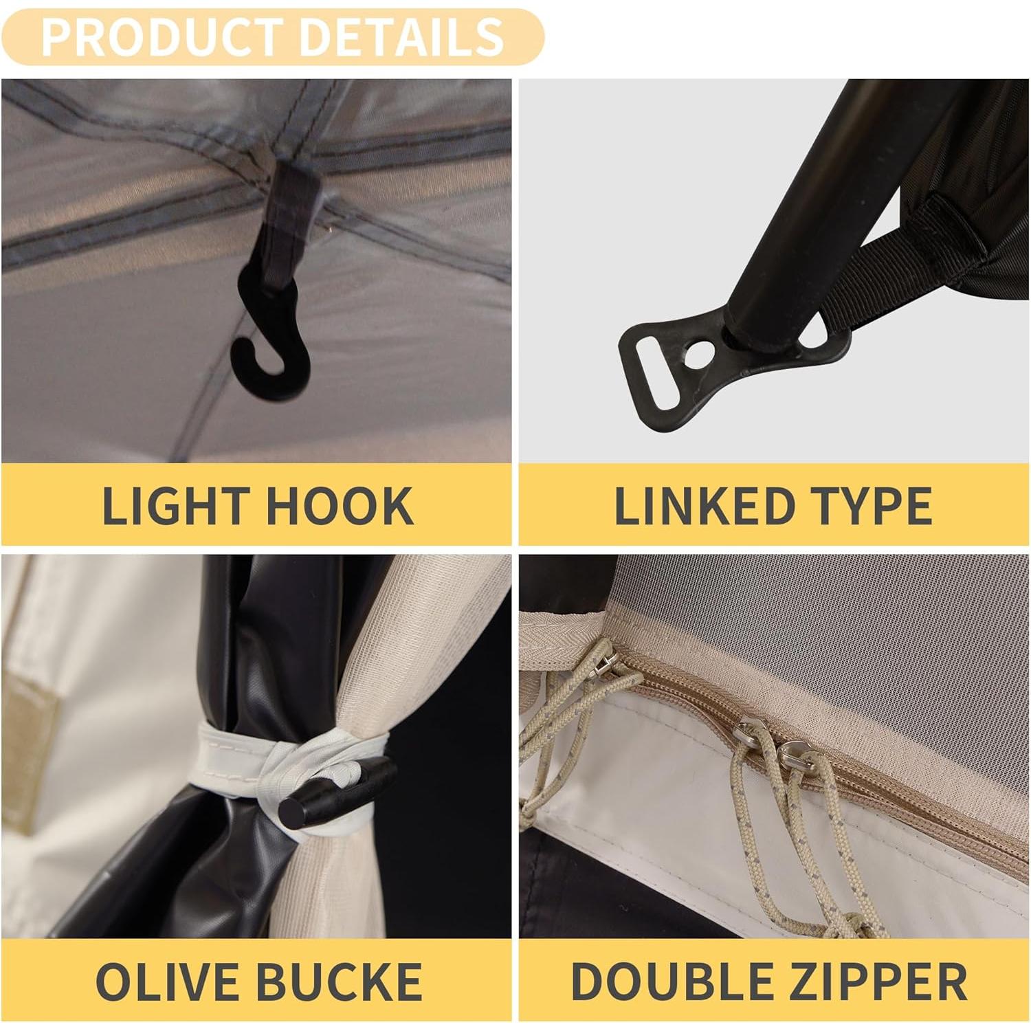 Carpa Instantánea TENPLAY para 3 Personas, Impermeable 5000mm