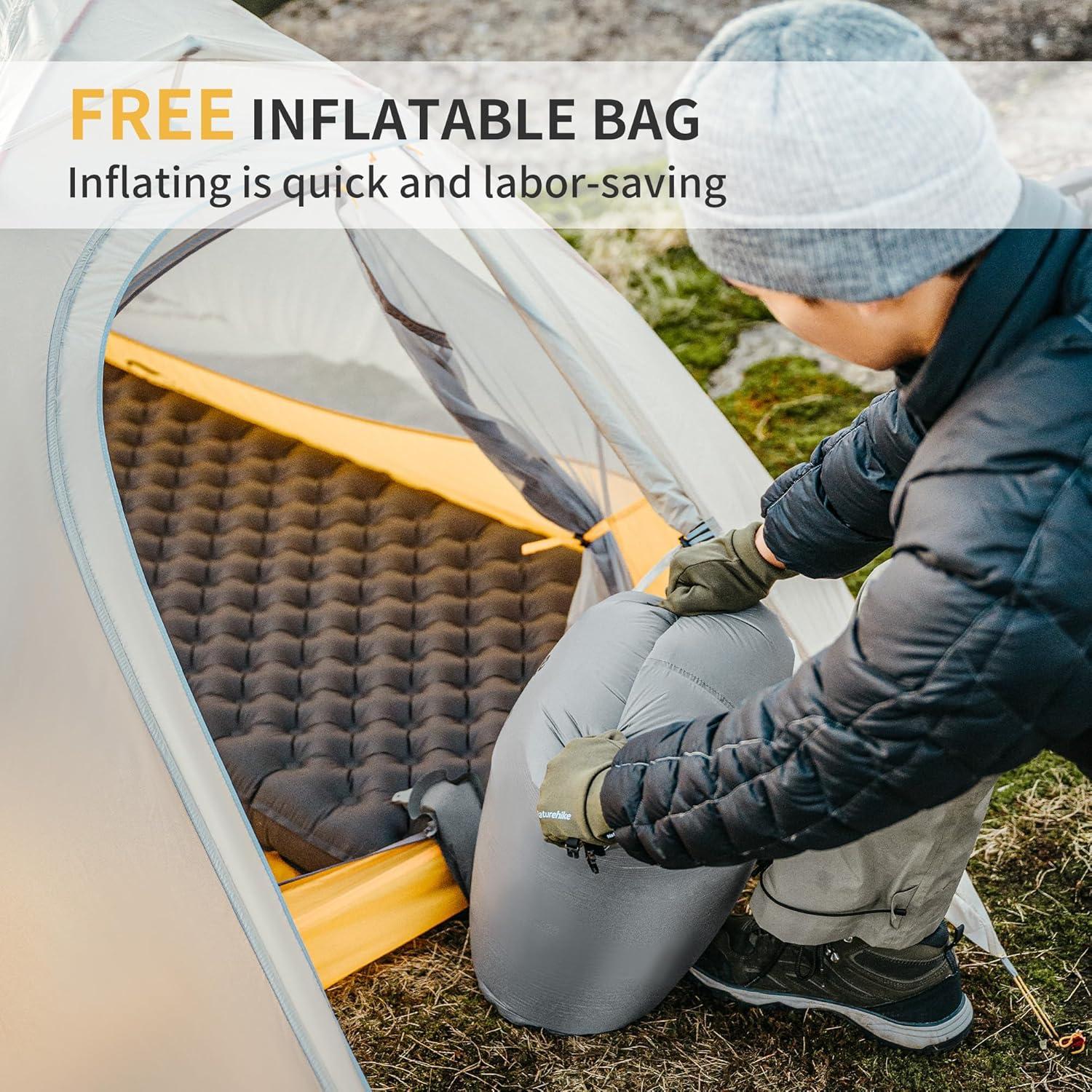 Colchón Inflable Ultraligero Naturehike Tuye R6.5 10cm Aislante