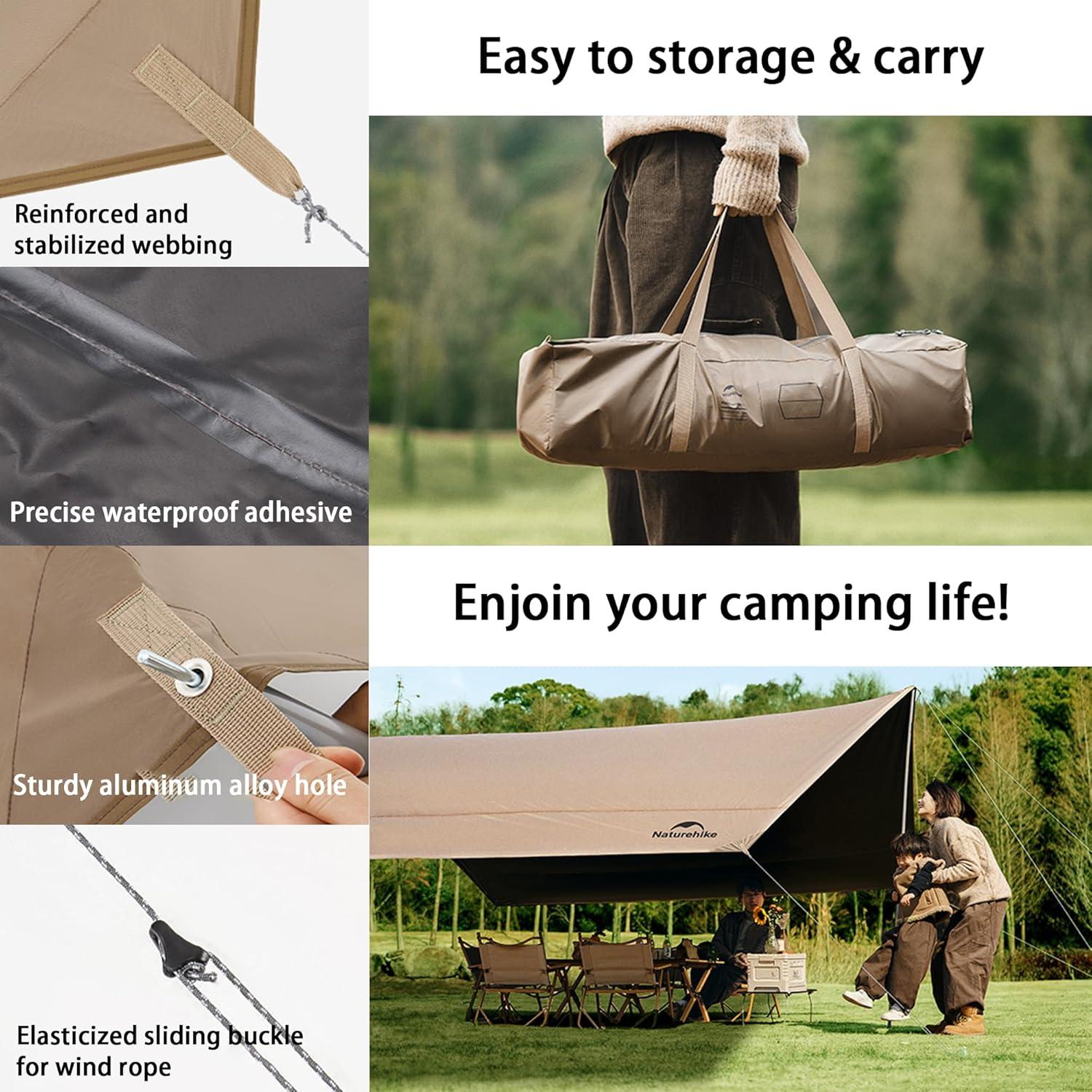Carpa Impermeable Naturehike 18000MM+ Grande 500x380cm