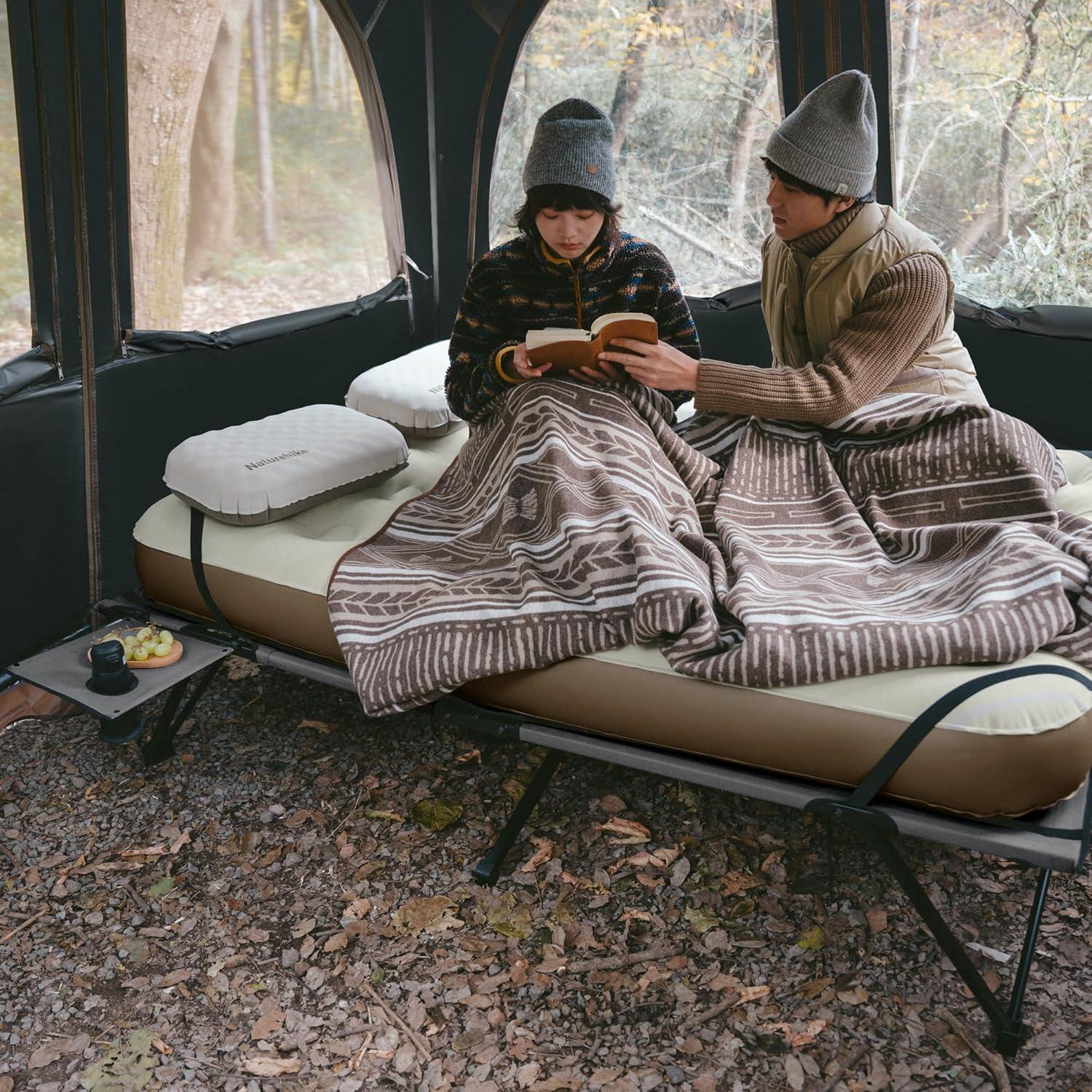 Cama de Camping Plegable Naturehike para 2 Personas con Colchón