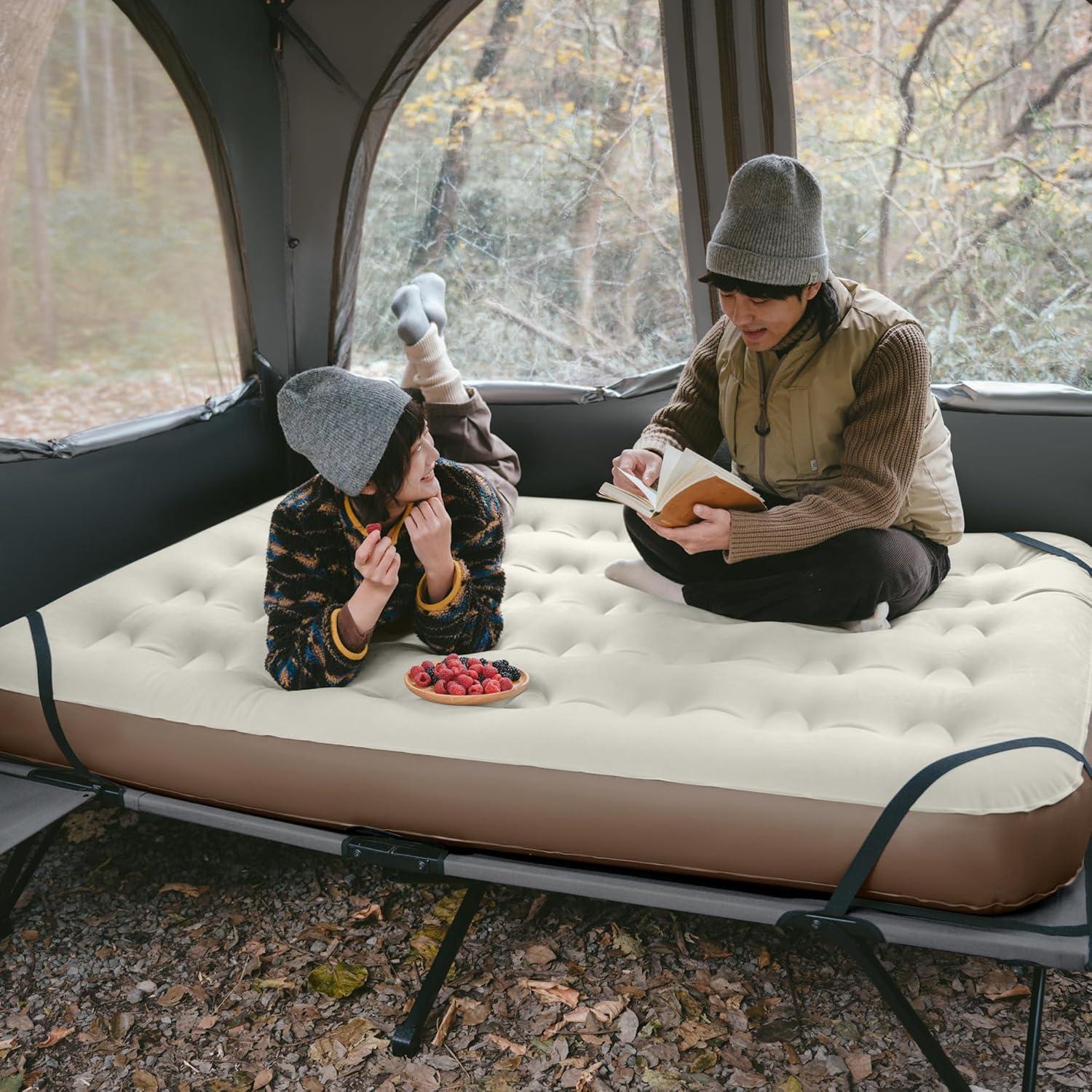 Cama de Camping Plegable Naturehike para 2 Personas con Colchón