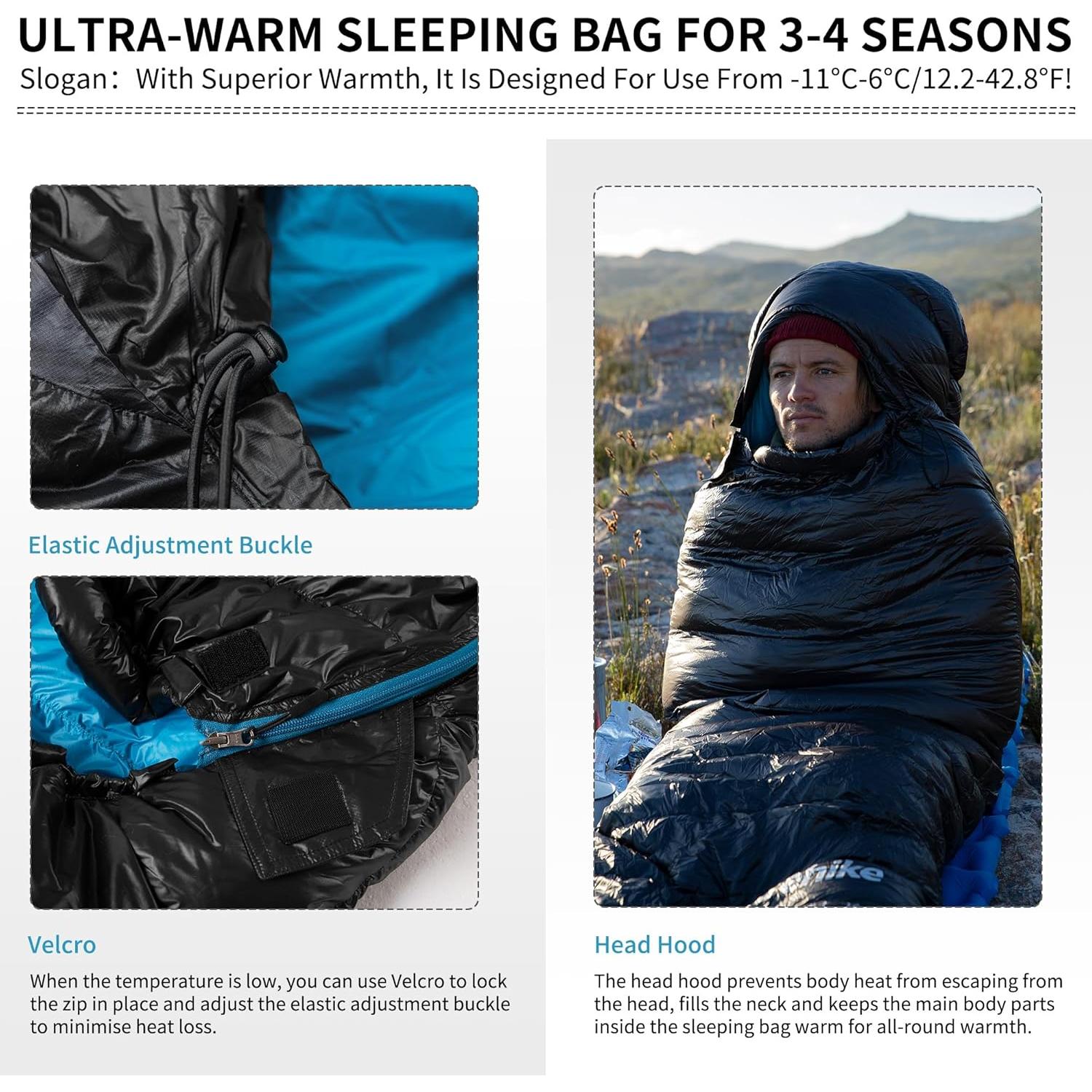 Saco de Dormir Ultraligero Naturehike CWZ400 3-4 Temporada