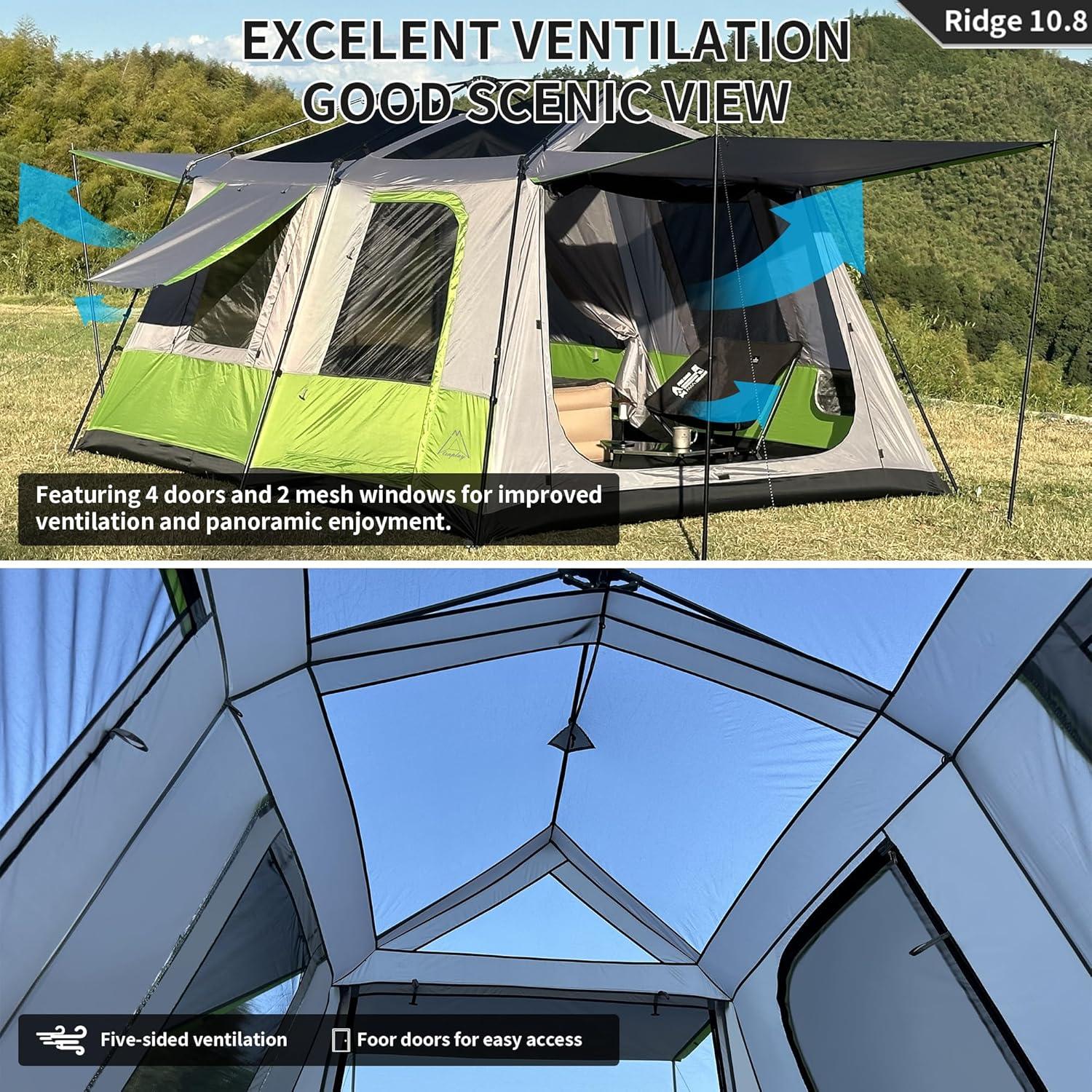 Carpa Familiar Instantánea Tenplay TS-RIDGE10.8 para 8 Personas