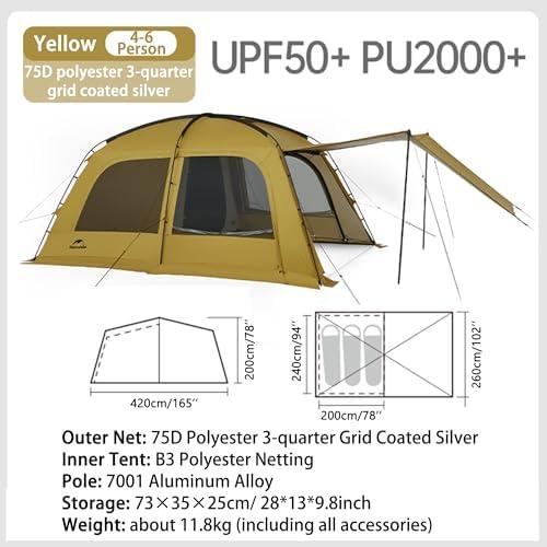 Tienda de Camping Naturehike Dune 4 Estaciones 4-6 Personas