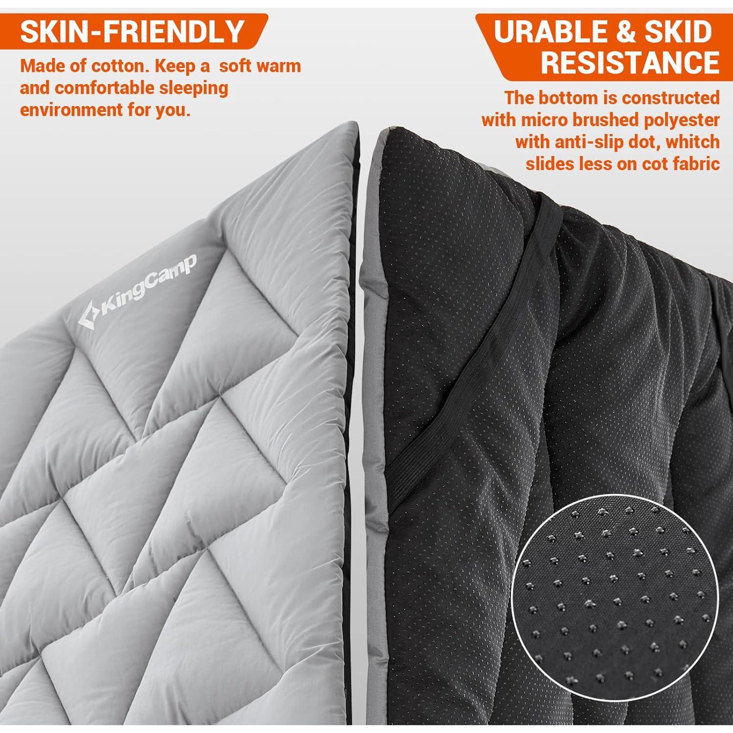 Colchoneta de Camping KingCamp 190.5x63.5cm Ligera y Suave