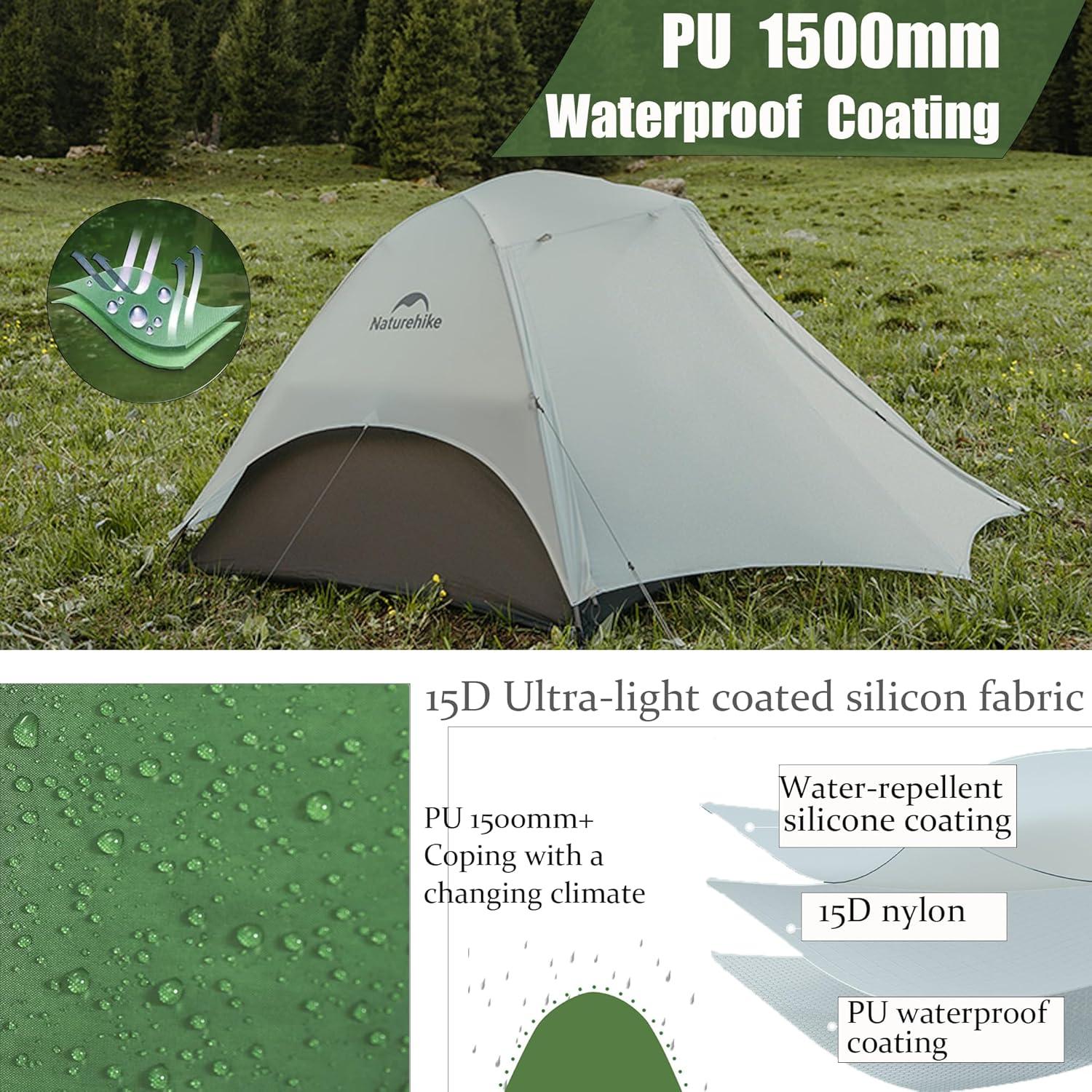 Tienda de Camping Naturehike para 2 Personas Impermeable
