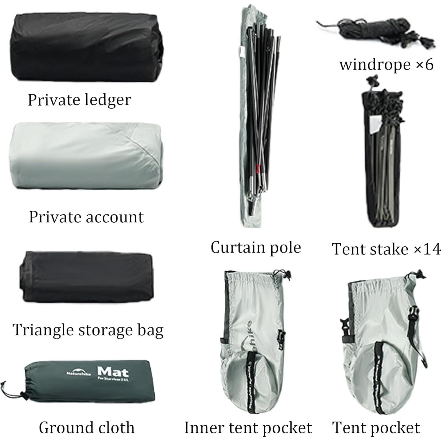 Tienda de Camping Naturehike para 2 Personas Impermeable