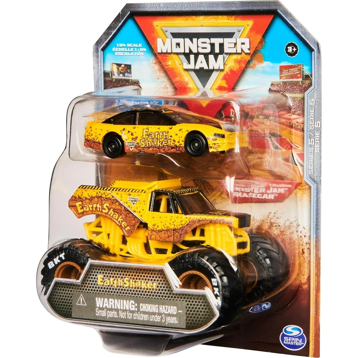 Set 2-Pack Monster Jam Spin Master 1:64 Camión y Auto