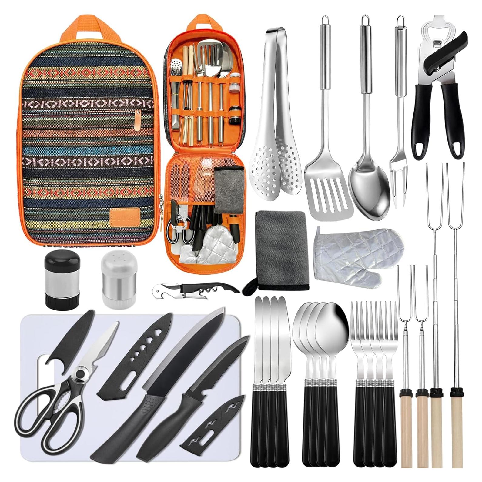 Juego de Utensilios de Cocina para Camping Bsotas 31 Piezas