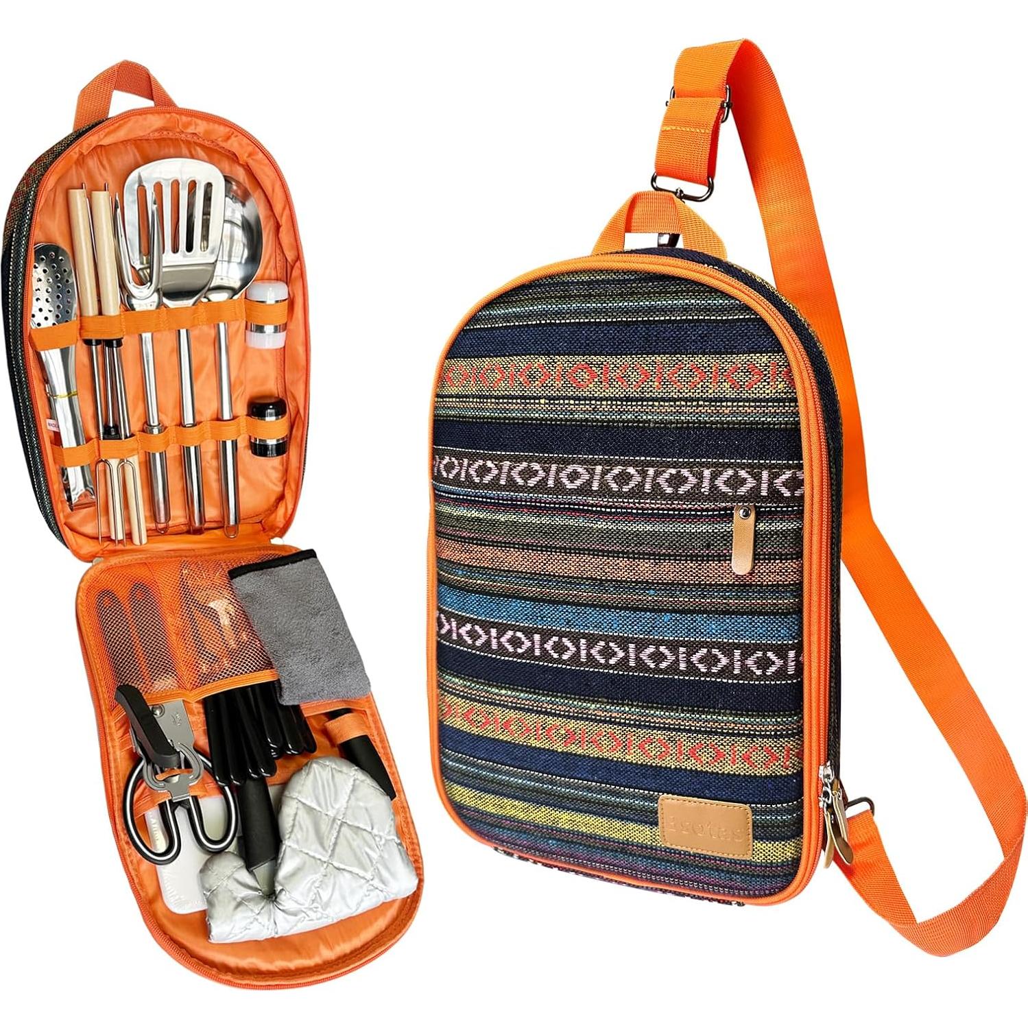 Juego de Utensilios de Cocina para Camping Bsotas 31 Piezas