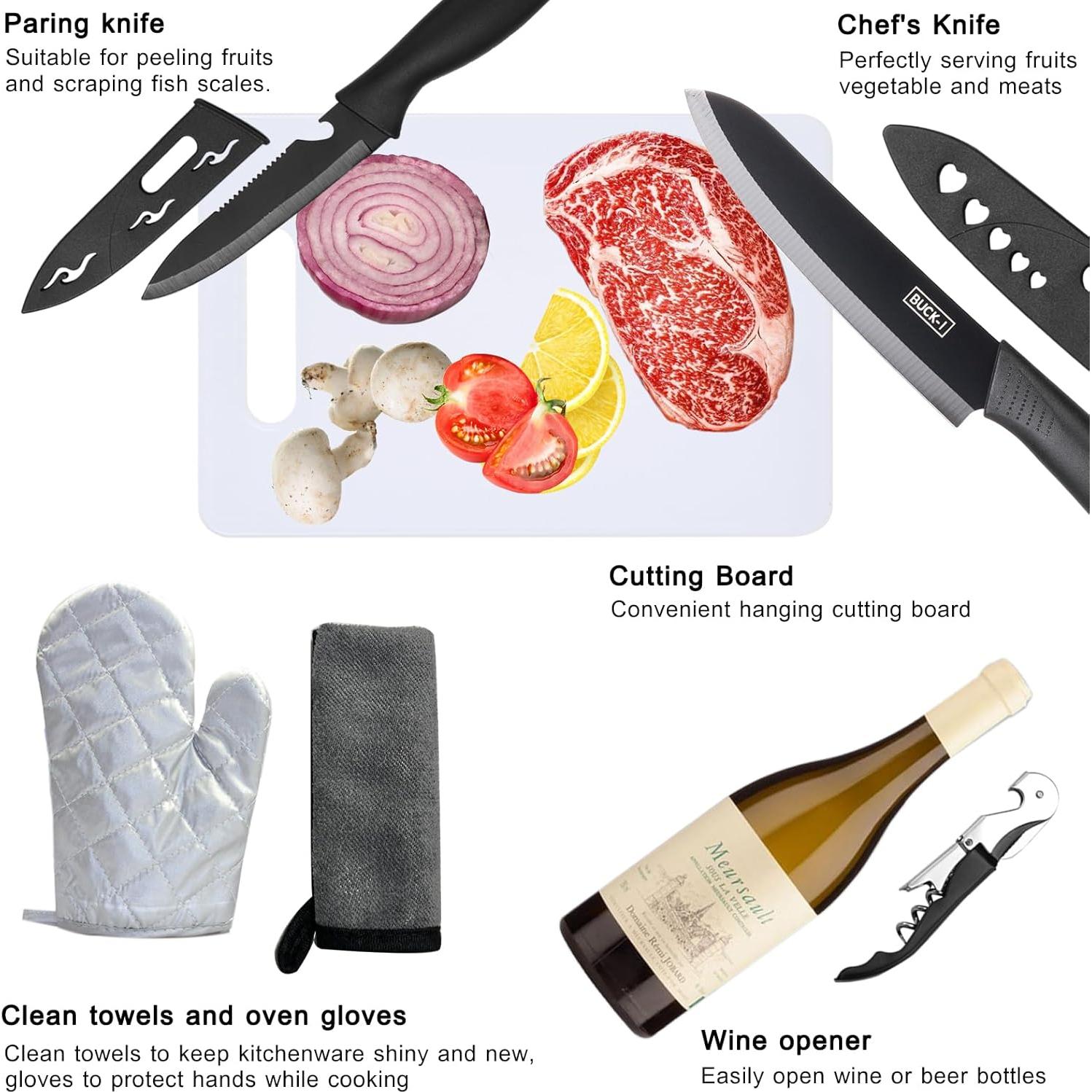 Juego de Utensilios de Cocina para Camping Bsotas 31 Piezas