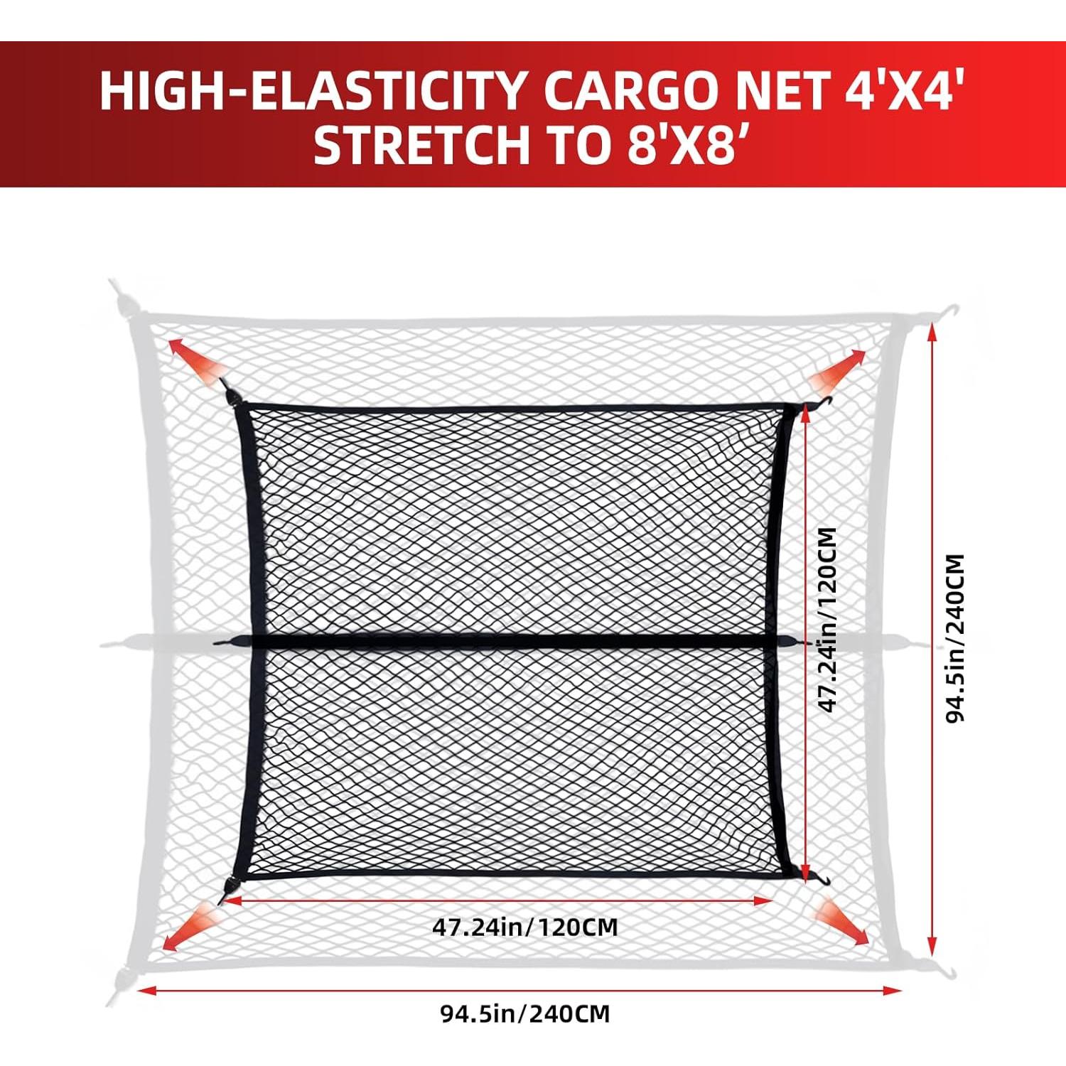 Red de Carga KRZKRZ para Cama de Camioneta 4x4 Estirable