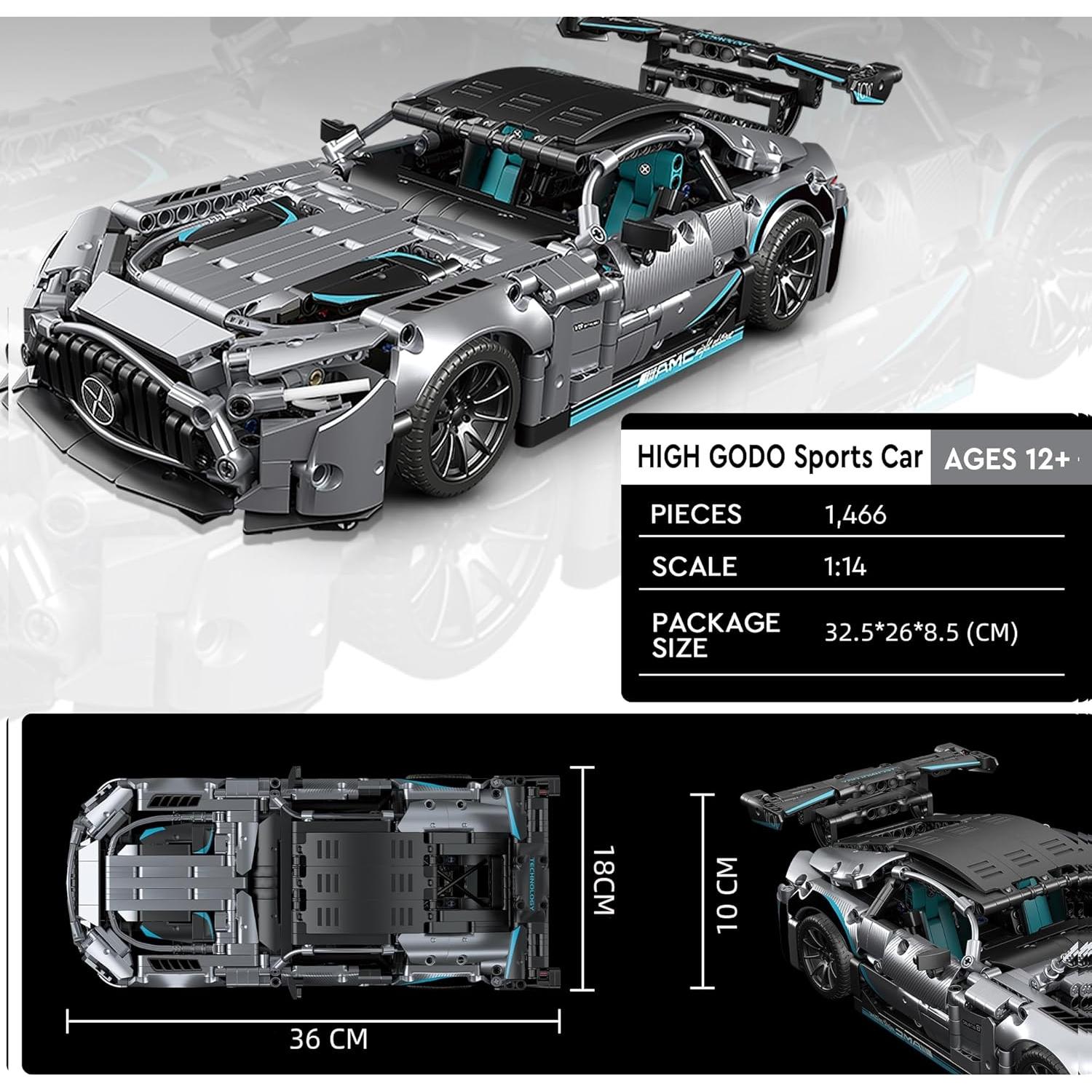 Kit de Construcción Coche Deportivo High Godo 1:14 1466 Piezas