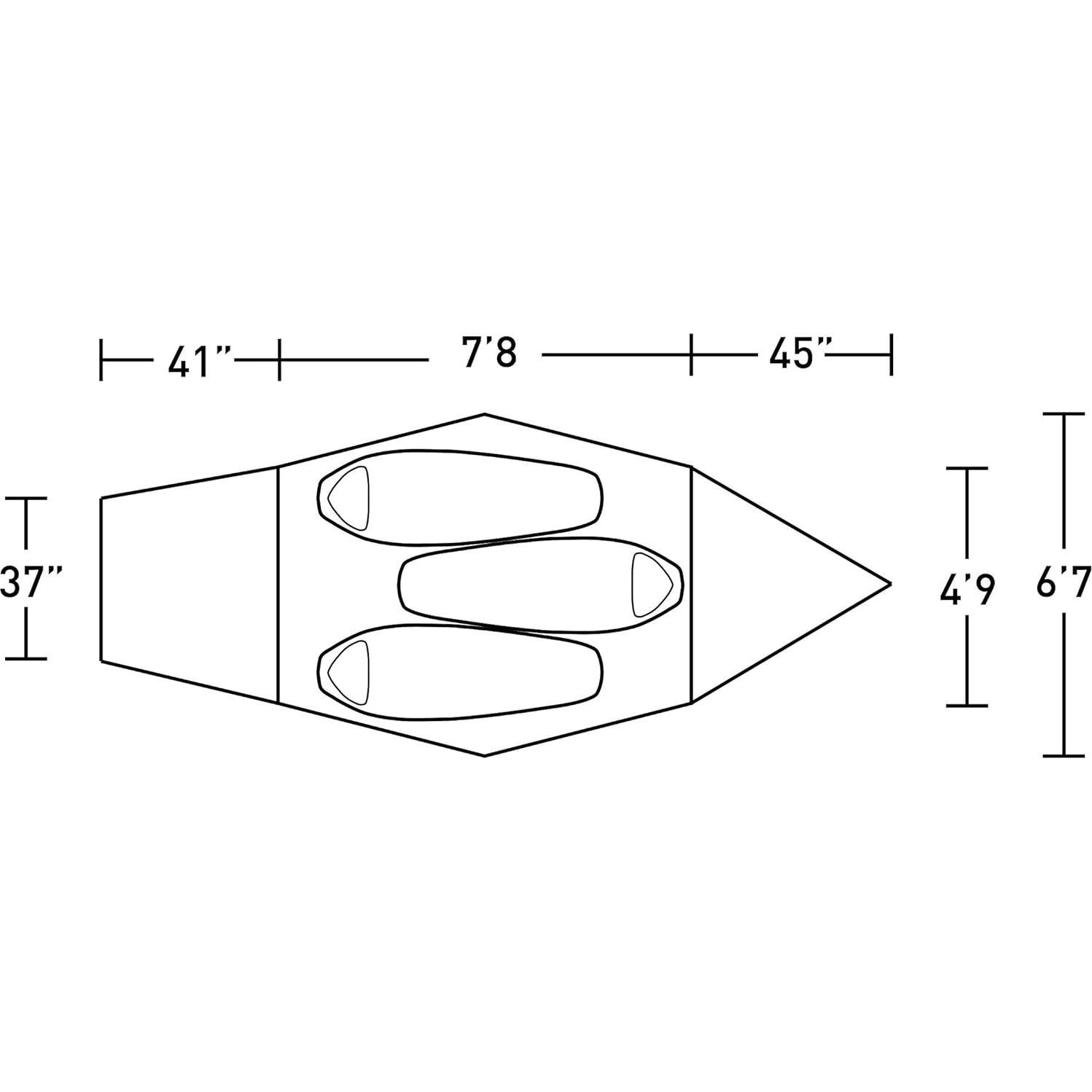 Tienda de Camping ALPS Tasmaniana 3 Personas Naranja/Gris